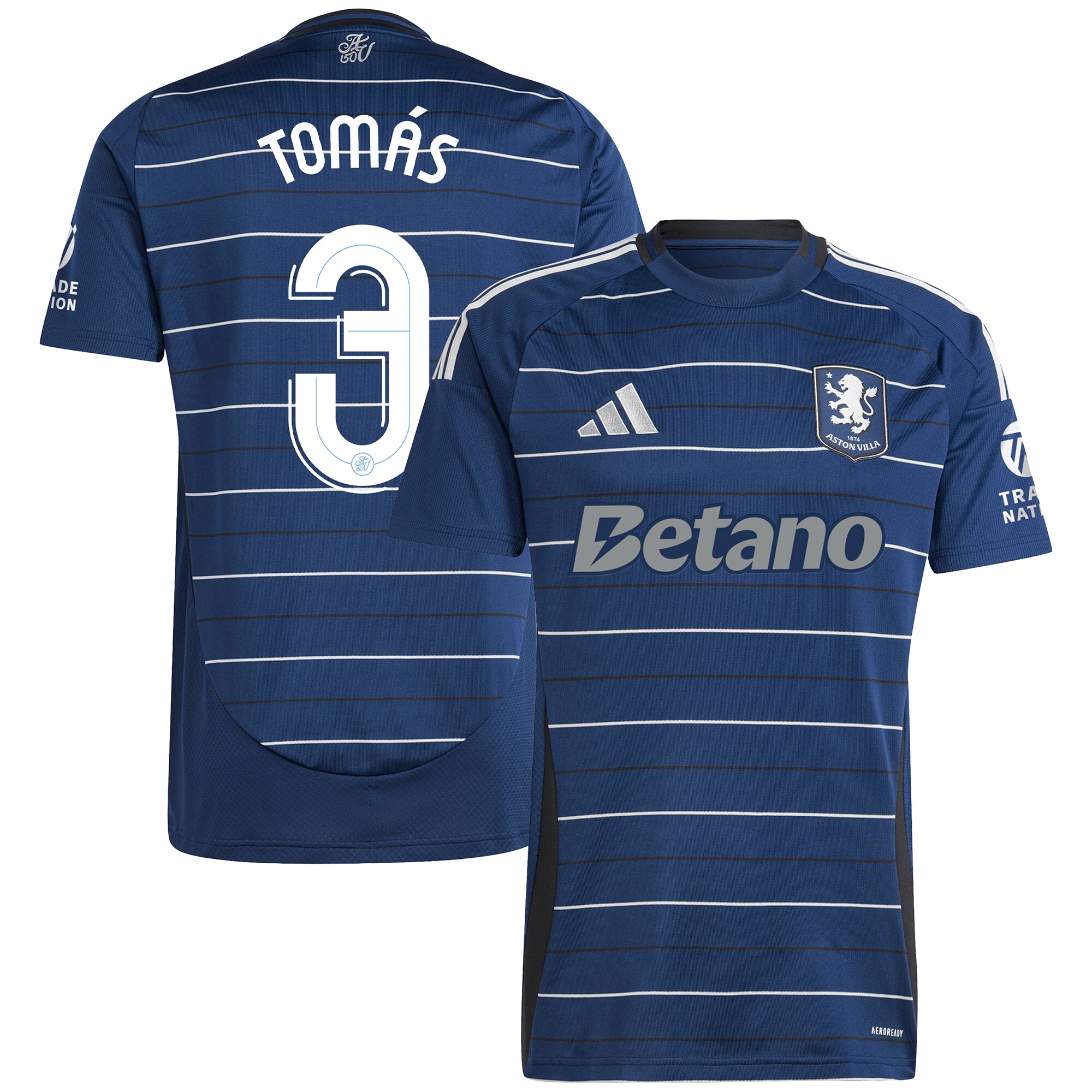 Explore the aston villa adidas third shirt 2024-25 with tomás 3 cup printing Collection of Aston Villa jerseys. Authentic, high-quality football shirts for every supporter, available worldwide.