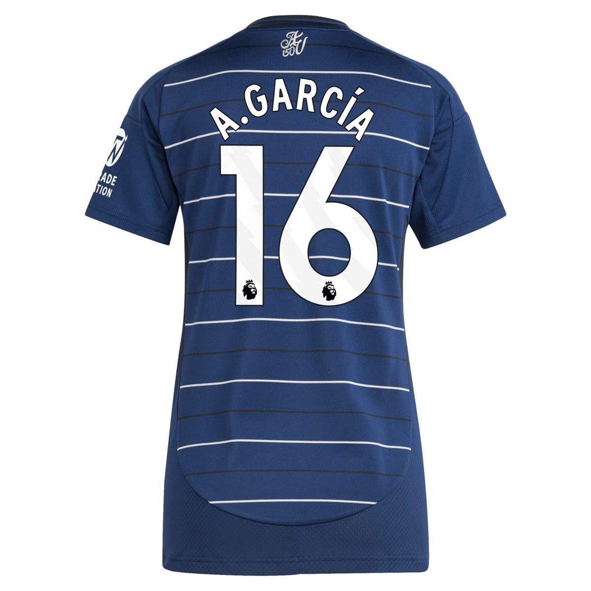 Explore the aston villa adidas third shirt 2024-25 – womens with a.garcía 16 printing Collection of Aston Villa jerseys. Authentic, high-quality football shirts for every supporter, available worldwide.