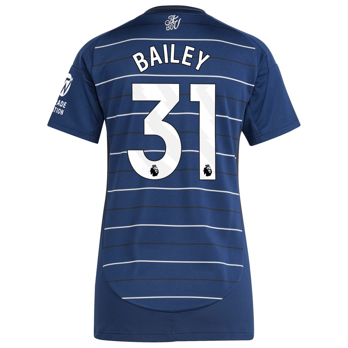 Explore the aston villa adidas third shirt 2024-25 – womens with bailey 31 printing Collection of Aston Villa jerseys. Authentic, high-quality football shirts for every supporter, available worldwide.