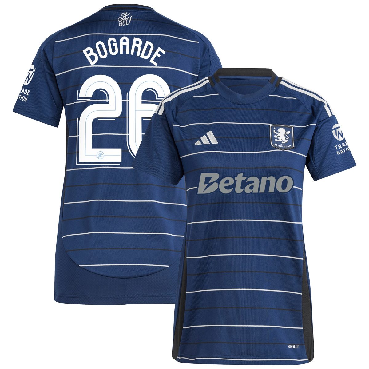 Explore the aston villa adidas third shirt 2024-25 – womens with bogarde 26 cup printing Collection of Aston Villa jerseys. Authentic, high-quality football shirts for every supporter, available worldwide.