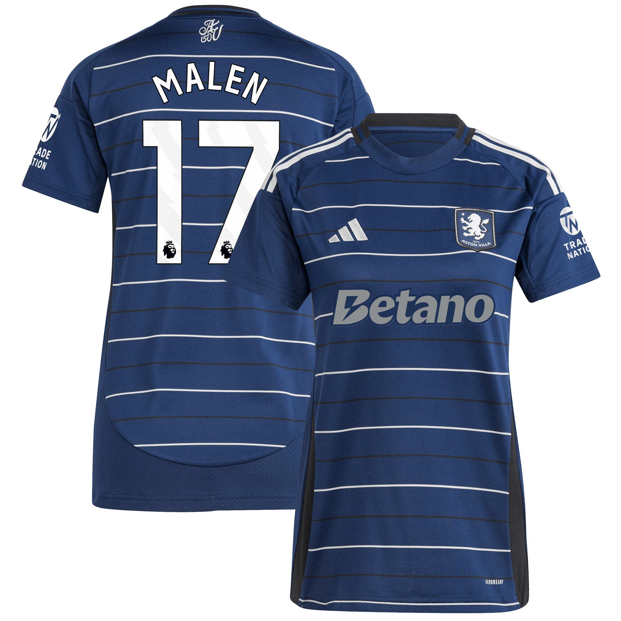 Explore the aston villa adidas third shirt 2024-25 – womens with malen 17 printing Collection of Aston Villa jerseys. Authentic, high-quality football shirts for every supporter, available worldwide.
