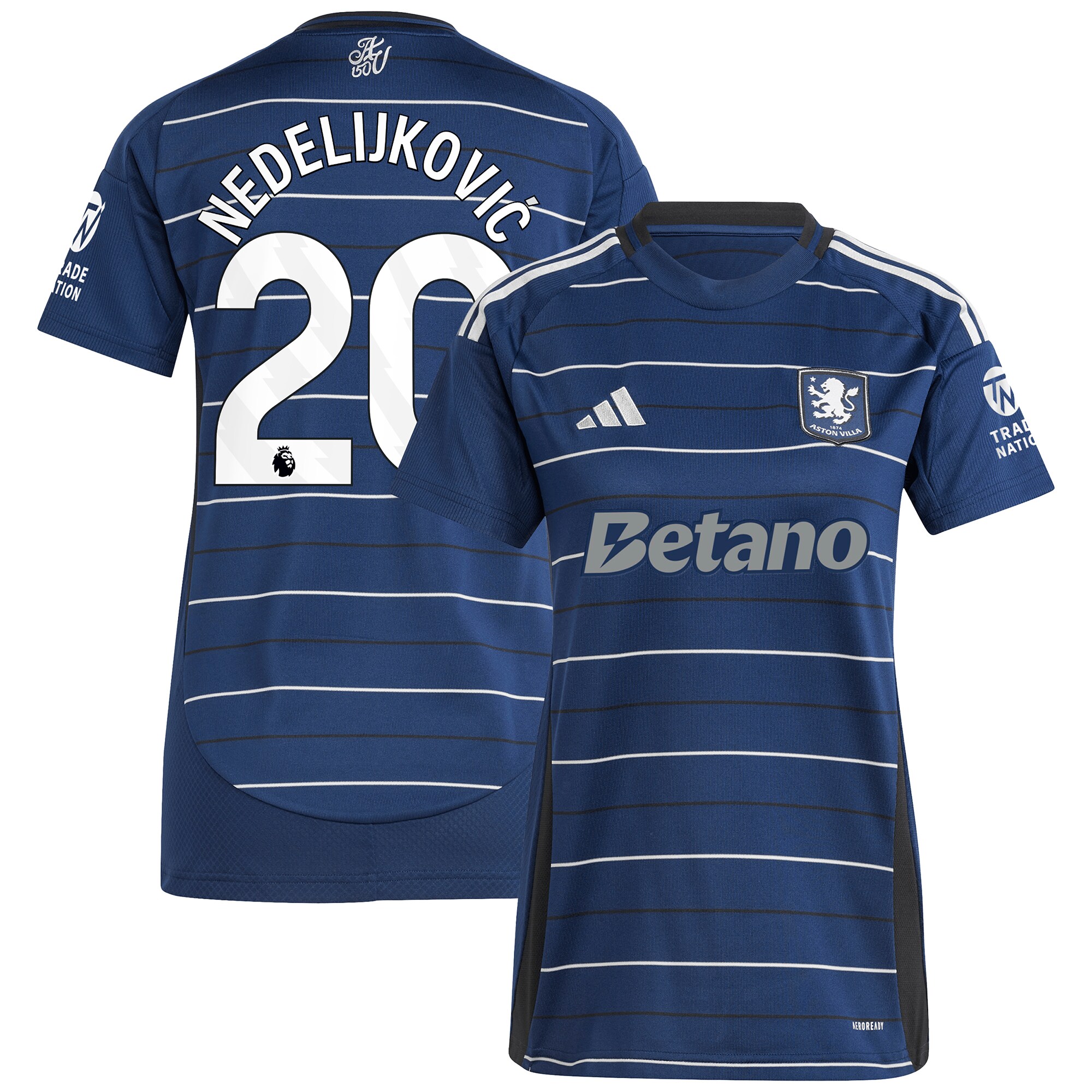 Explore the aston villa adidas third shirt 2024-25 – womens with nedeljković 20 printing Collection of Aston Villa jerseys. Authentic, high-quality football shirts for every supporter, available worldwide.