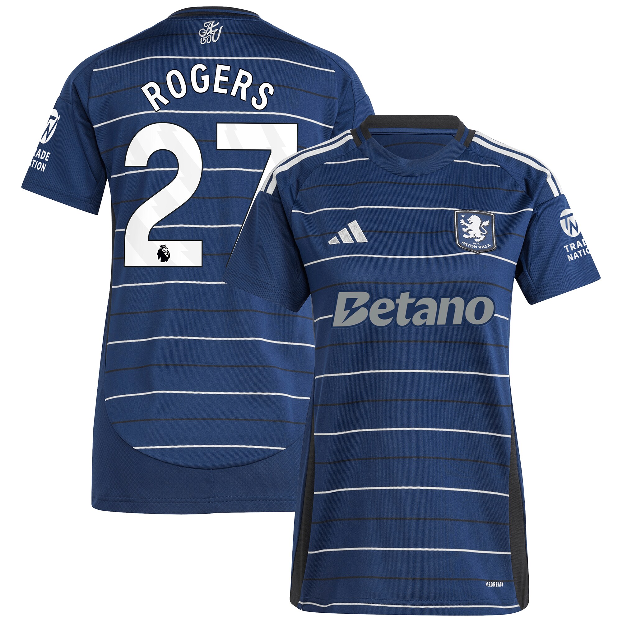 Explore the aston villa adidas third shirt 2024-25 – womens with rogers 27 printing Collection of Aston Villa jerseys. Authentic, high-quality football shirts for every supporter, available worldwide.