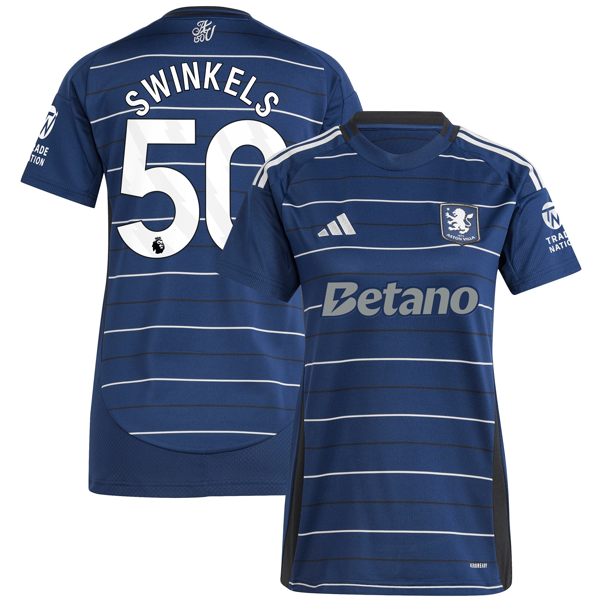 Explore the aston villa adidas third shirt 2024-25 – womens with swinkels 50 printing Collection of Aston Villa jerseys. Authentic, high-quality football shirts for every supporter, available worldwide.
