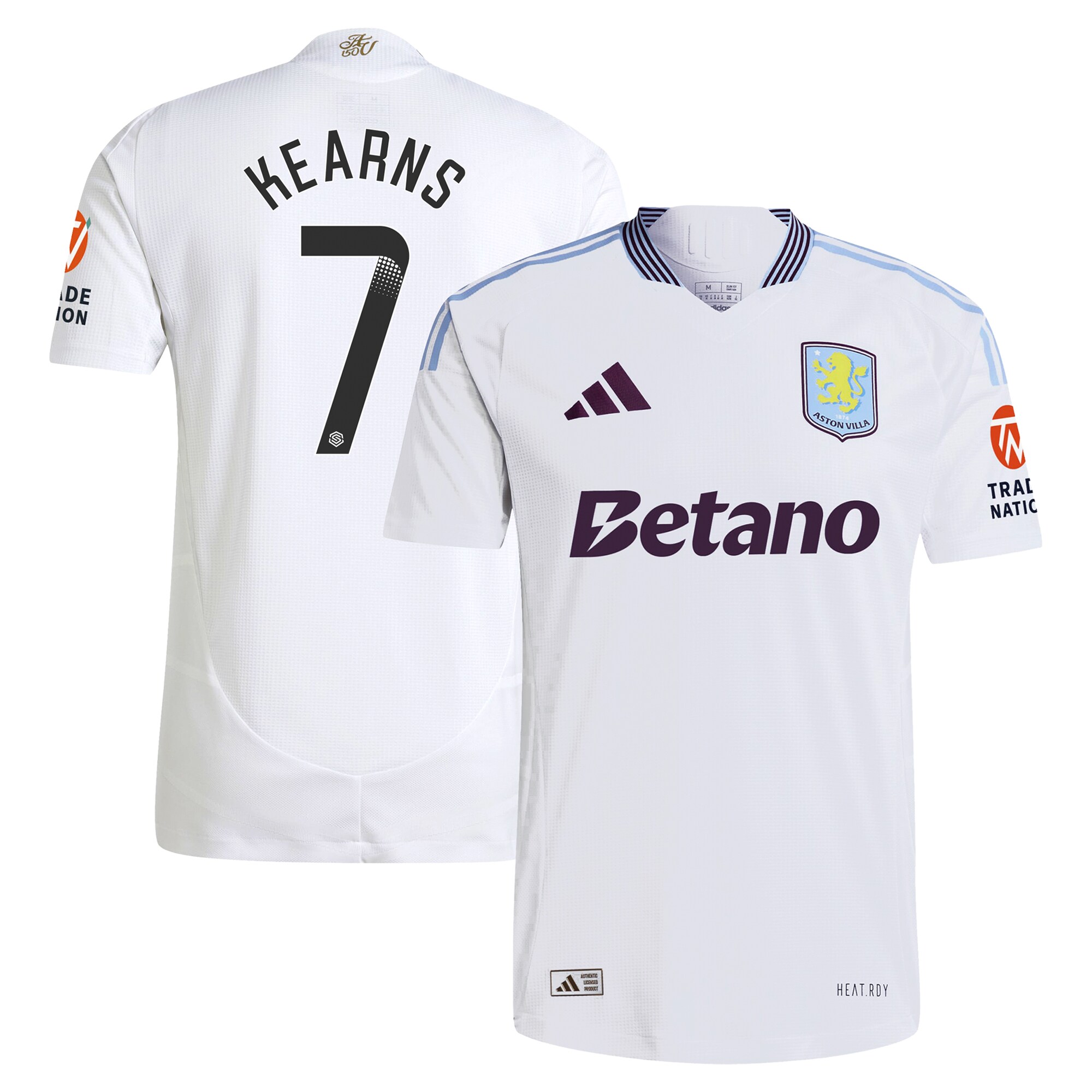 Explore the aston villa adidas wsl away authentic shirt 2024-25 with kearns 7 printing Collection of Aston Villa jerseys. Authentic, high-quality football shirts for every supporter, available worldwide.