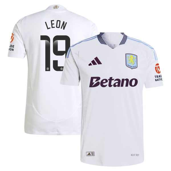 Explore the aston villa adidas wsl away authentic shirt 2024-25 with leon 19 printing Collection of Aston Villa jerseys. Authentic, high-quality football shirts for every supporter, available worldwide.