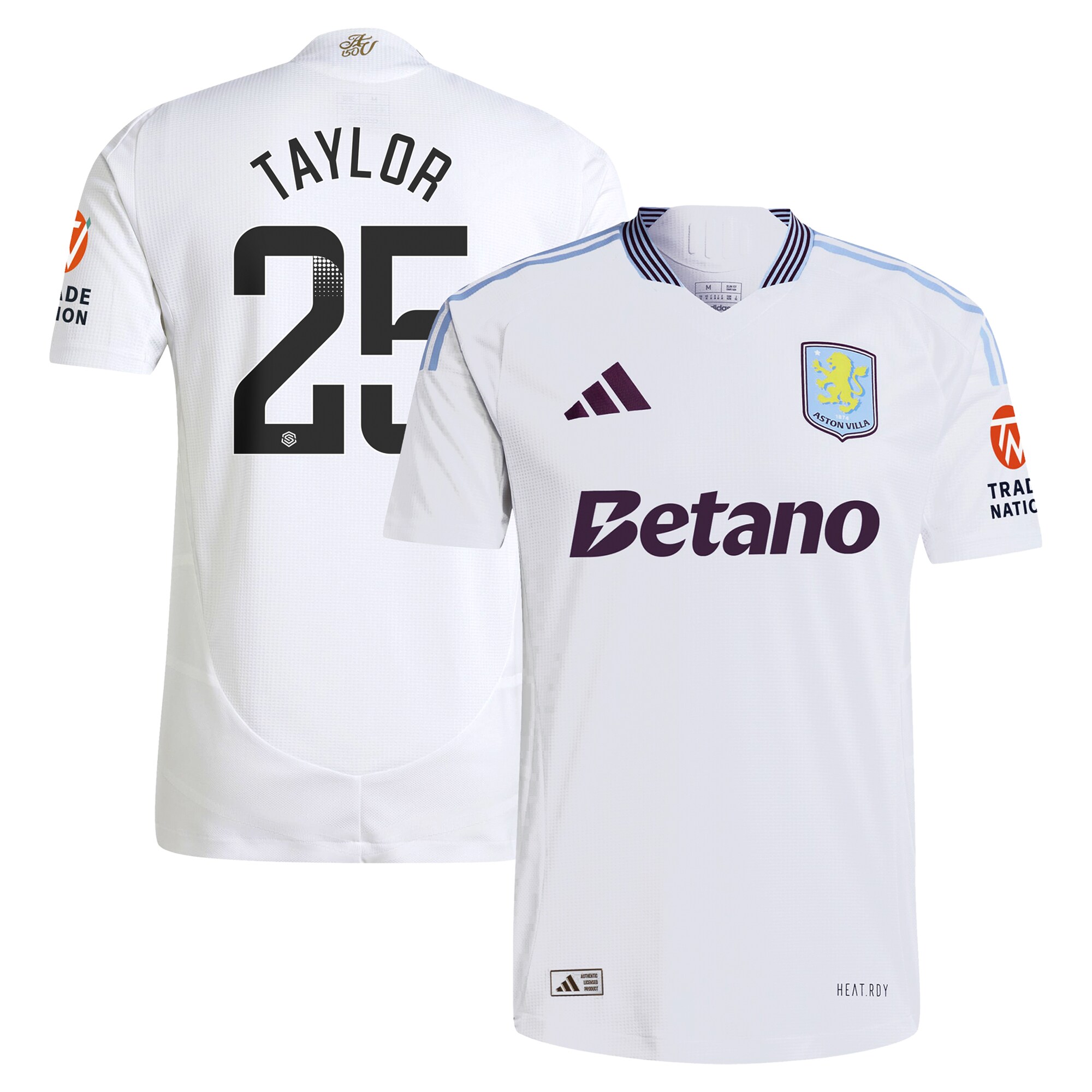 Explore the aston villa adidas wsl away authentic shirt 2024-25 with taylor 25 printing Collection of Aston Villa jerseys. Authentic, high-quality football shirts for every supporter, available worldwide.