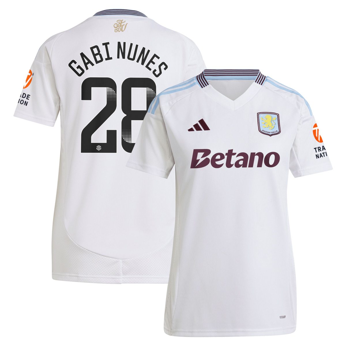 Explore the aston villa adidas wsl away shirt 2024-25 – womens with gabi nunes 28 printing Collection of Aston Villa jerseys. Authentic, high-quality football shirts for every supporter, available worldwide.