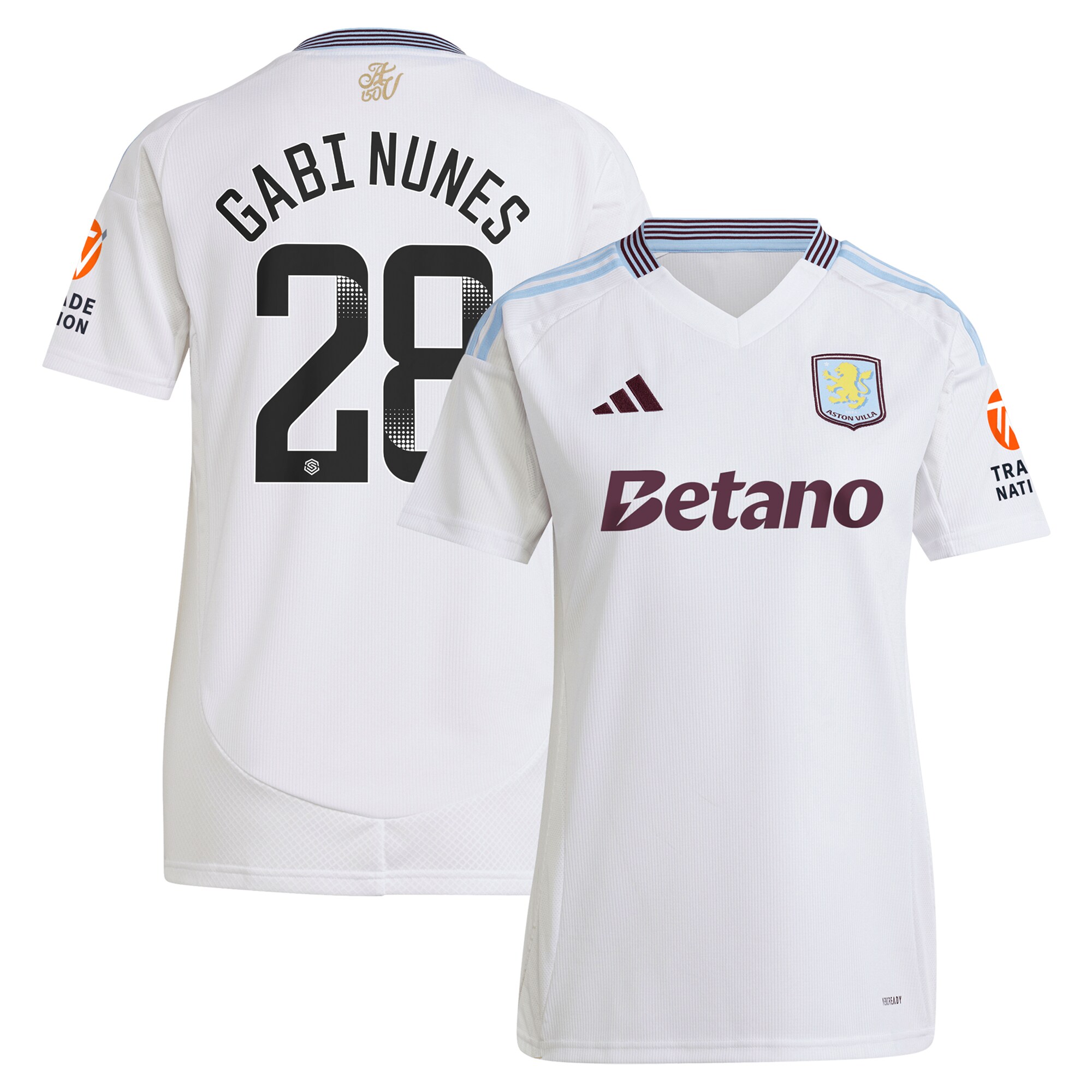Explore the aston villa adidas wsl away shirt 2024-25 – womens with gabi nunes 28 printing Collection of Aston Villa jerseys. Authentic, high-quality football shirts for every supporter, available worldwide.