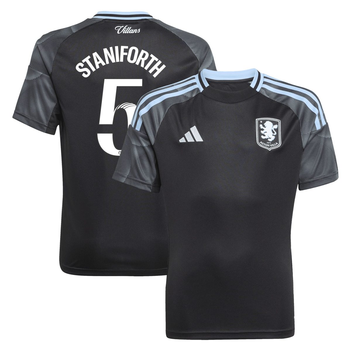 Explore the aston villa adidas wsl away shirt 2025-26 – kids with staniforth 5 printing Collection of Aston Villa jerseys. Authentic, high-quality football shirts for every supporter, available worldwide.