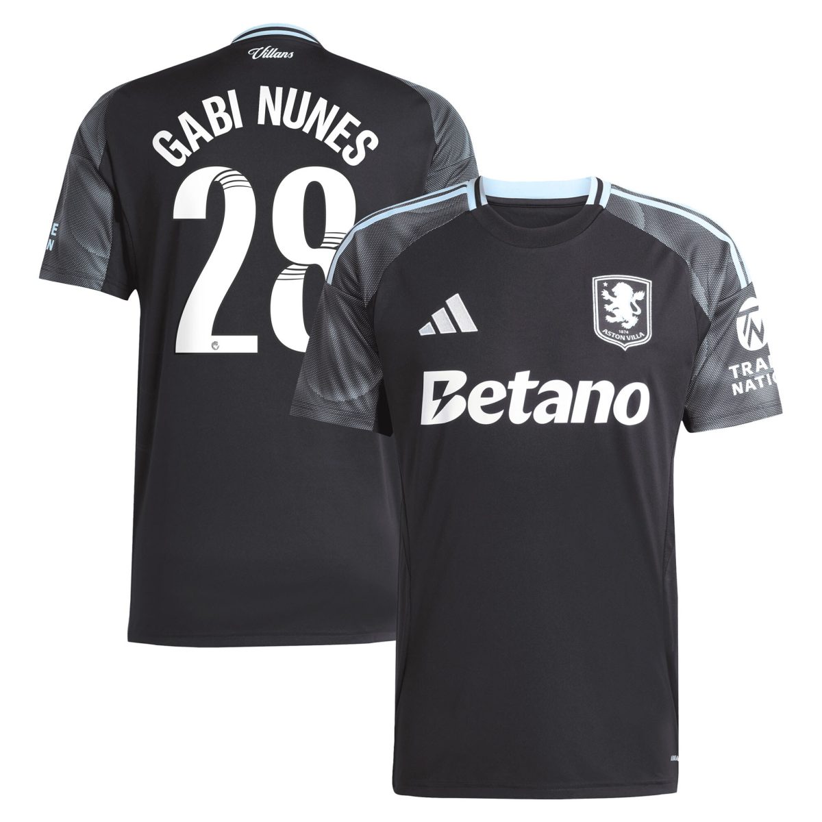 Explore the aston villa adidas wsl away shirt 2025-26 with gabi nunes 28 printing Collection of Aston Villa jerseys. Authentic, high-quality football shirts for every supporter, available worldwide.