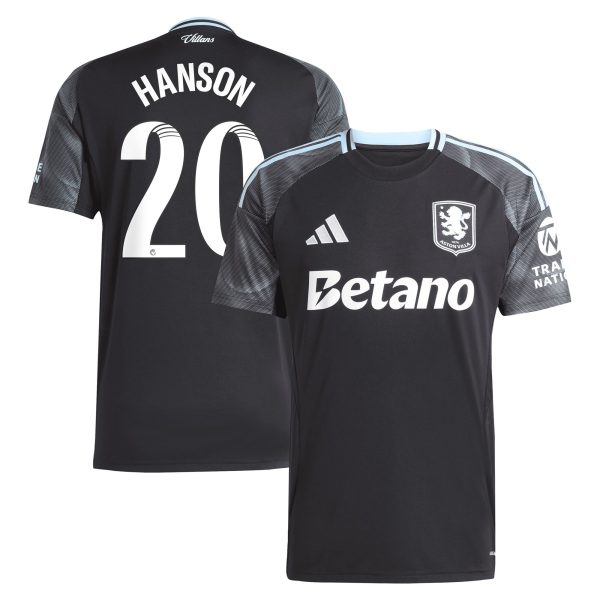 Explore the aston villa adidas wsl away shirt 2025-26 with hanson 20 printing Collection of Aston Villa jerseys. Authentic, high-quality football shirts for every supporter, available worldwide.