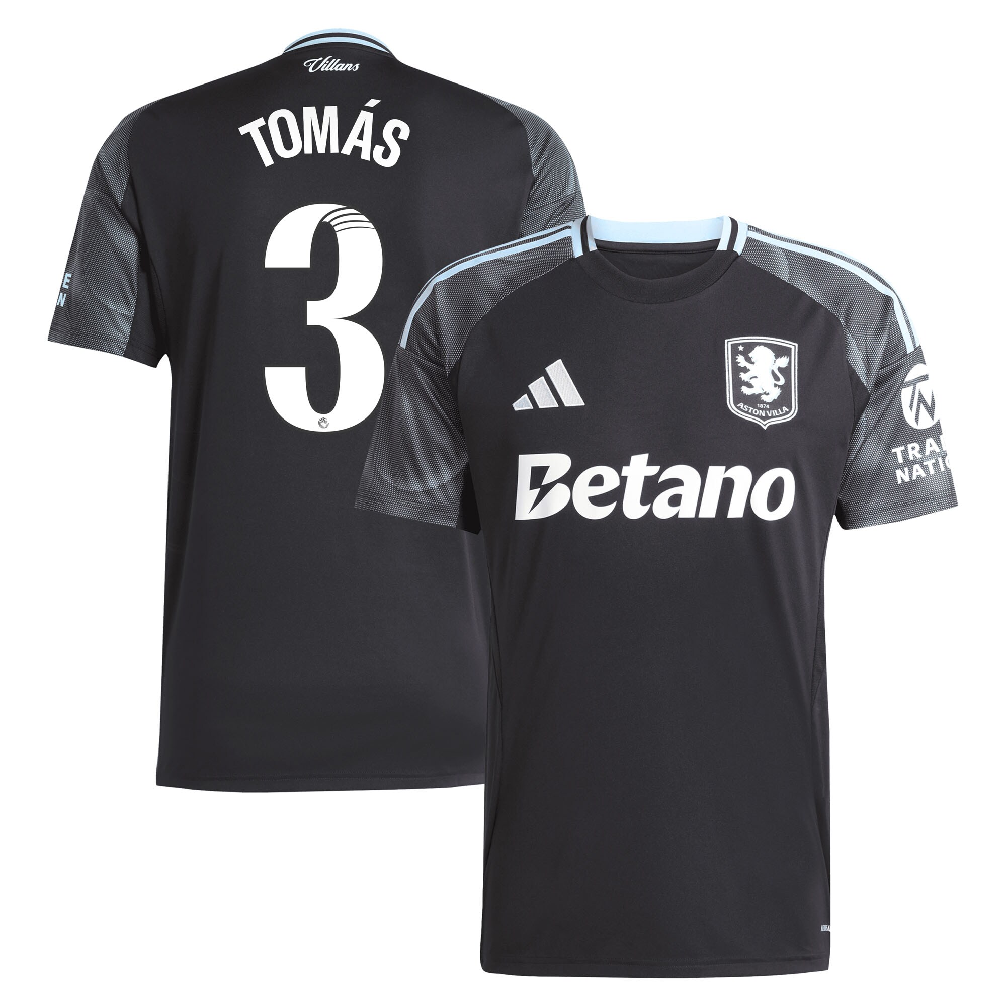 Explore the aston villa adidas wsl away shirt 2025-26 with tomás 3 printing Collection of Aston Villa jerseys. Authentic, high-quality football shirts for every supporter, available worldwide.