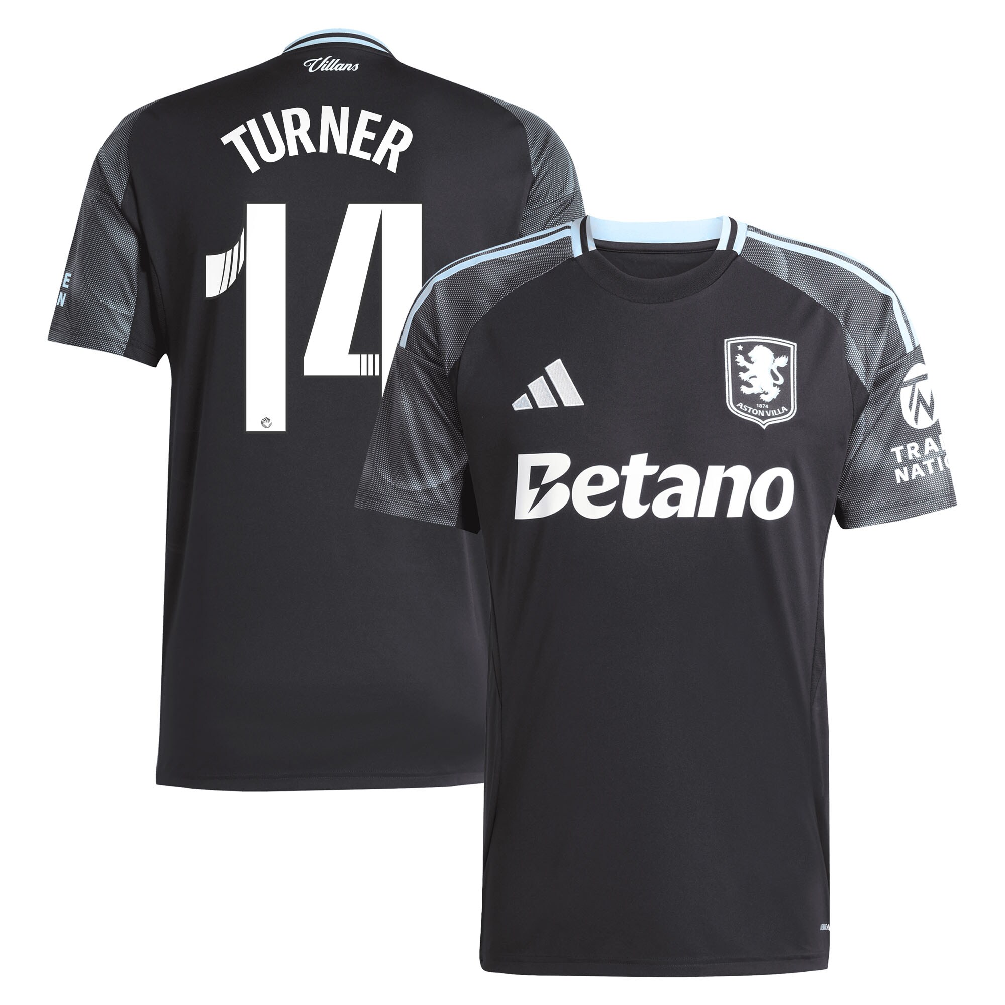 Explore the aston villa adidas wsl away shirt 2025-26 with turner 14 printing Collection of Aston Villa jerseys. Authentic, high-quality football shirts for every supporter, available worldwide.