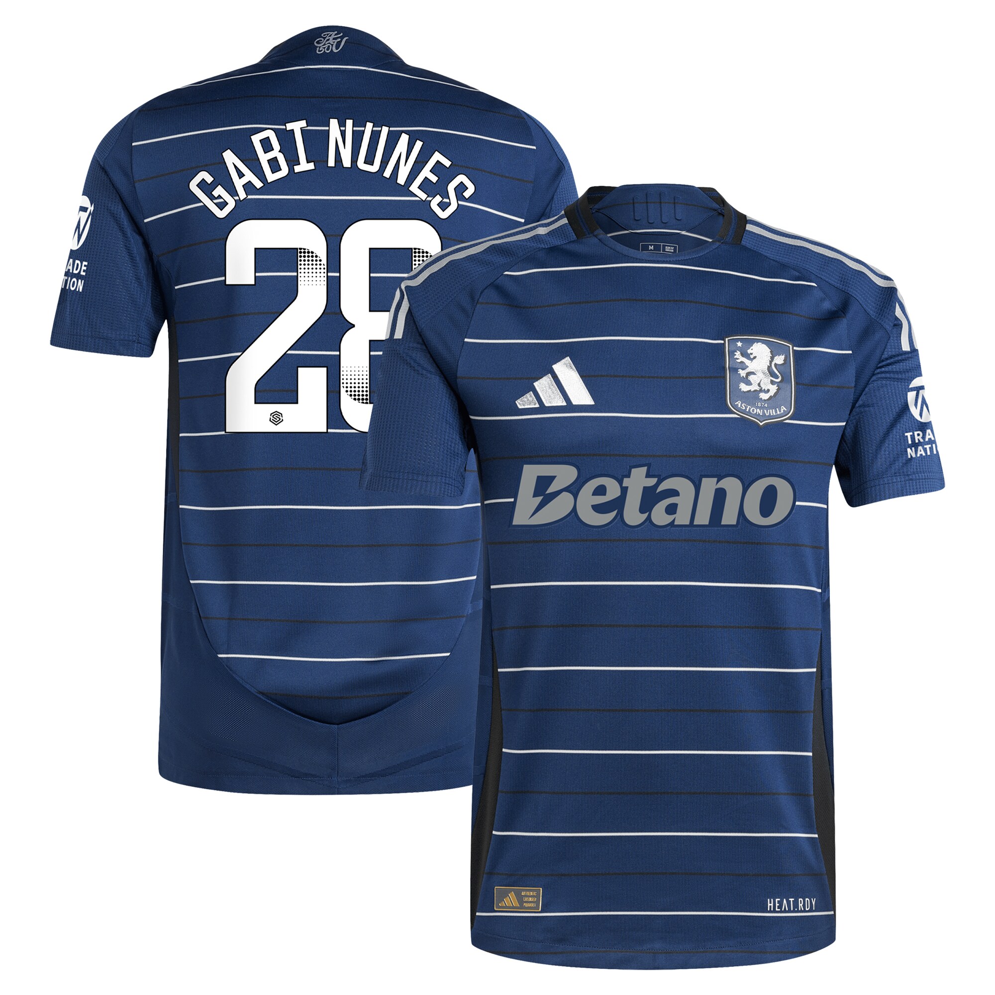 Explore the aston villa adidas wsl third authentic shirt 2024-25 with gabi nunes 28 printing Collection of Aston Villa jerseys. Authentic, high-quality football shirts for every supporter, available worldwide.