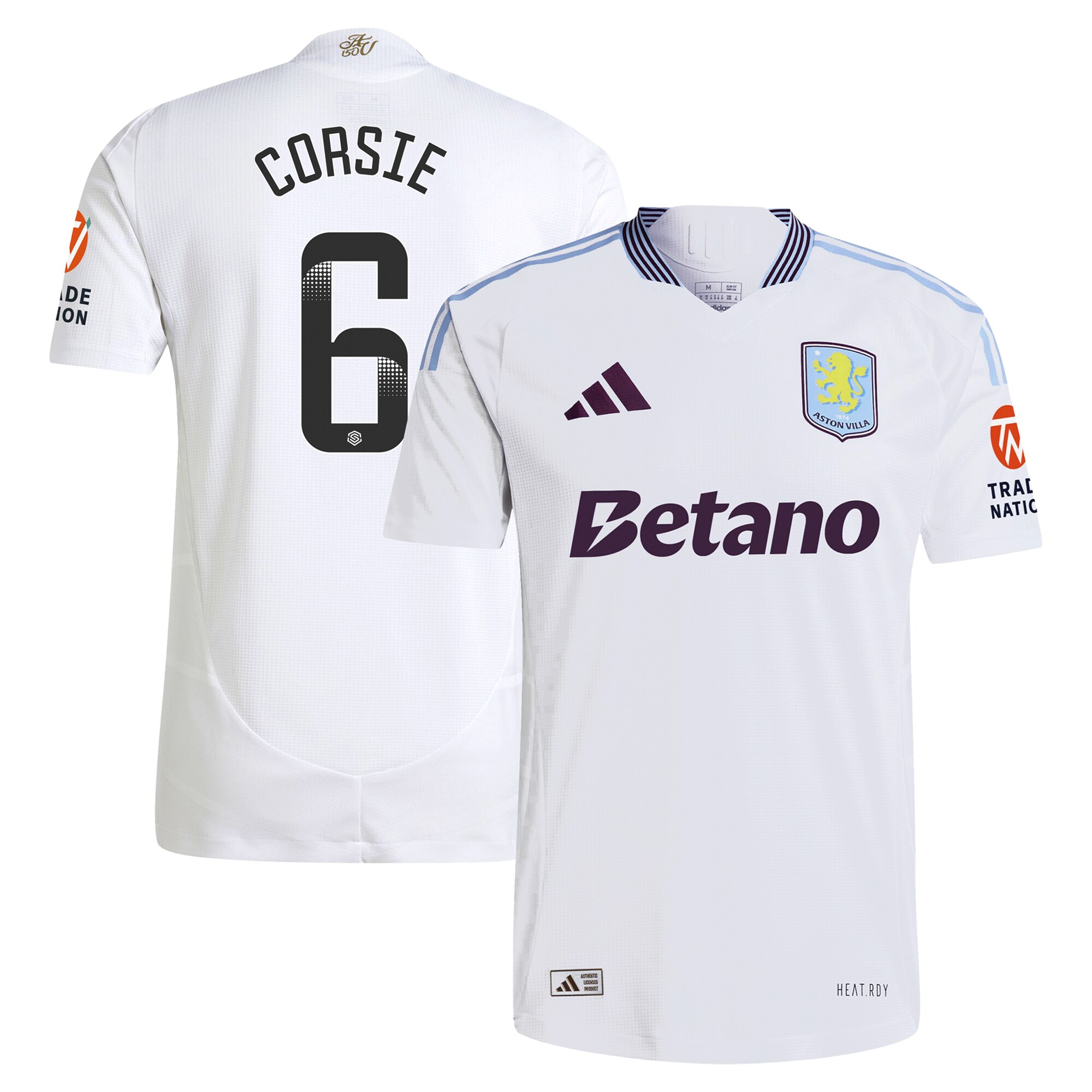 Explore the aston villa wsl adidas away authentic shirt 2024-25 with corsie 6 printing Collection of Aston Villa jerseys. Authentic, high-quality football shirts for every supporter, available worldwide.