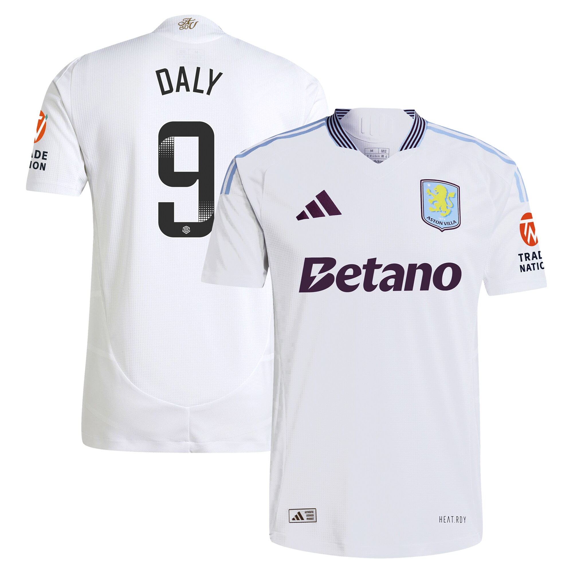 Explore the aston villa wsl adidas away authentic shirt 2024-25 with daly 9 printing Collection of Aston Villa jerseys. Authentic, high-quality football shirts for every supporter, available worldwide.