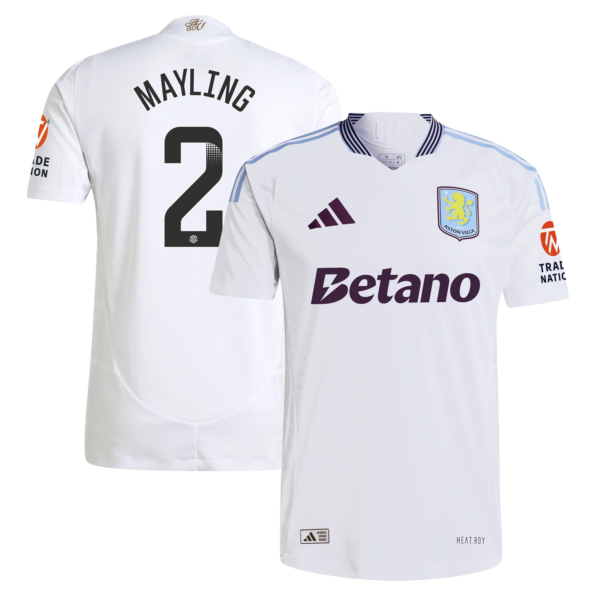 Explore the aston villa wsl adidas away authentic shirt 2024-25 with mayling 2 printing Collection of Aston Villa jerseys. Authentic, high-quality football shirts for every supporter, available worldwide.