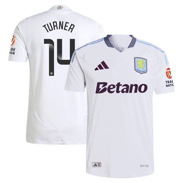 Explore the aston villa wsl adidas away authentic shirt 2024-25 with turner 14 printing Collection of Aston Villa jerseys. Authentic, high-quality football shirts for every supporter, available worldwide.
