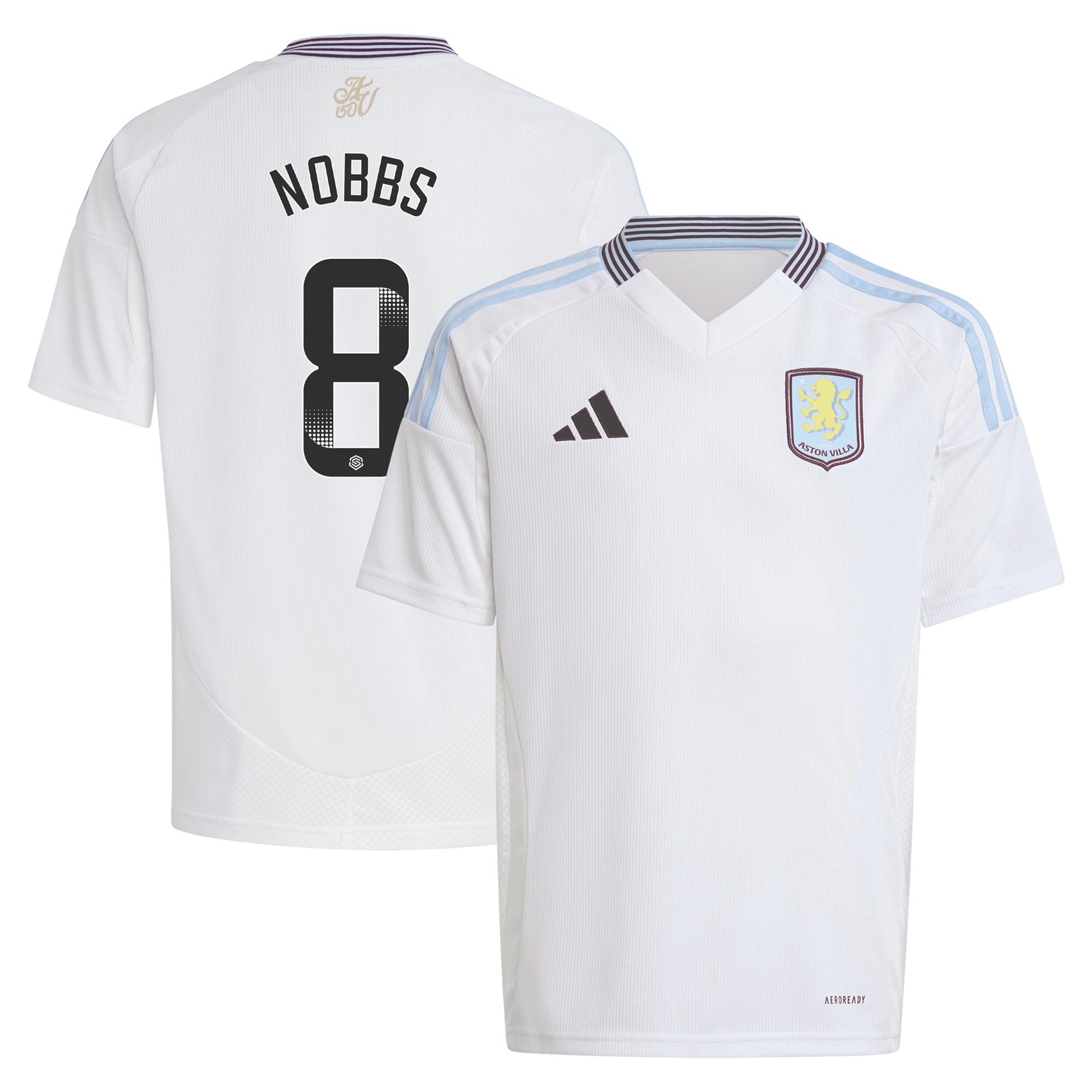 Explore the aston villa wsl adidas away shirt 2024-25 – kids with nobbs 8 printing Collection of Aston Villa jerseys. Authentic, high-quality football shirts for every supporter, available worldwide.