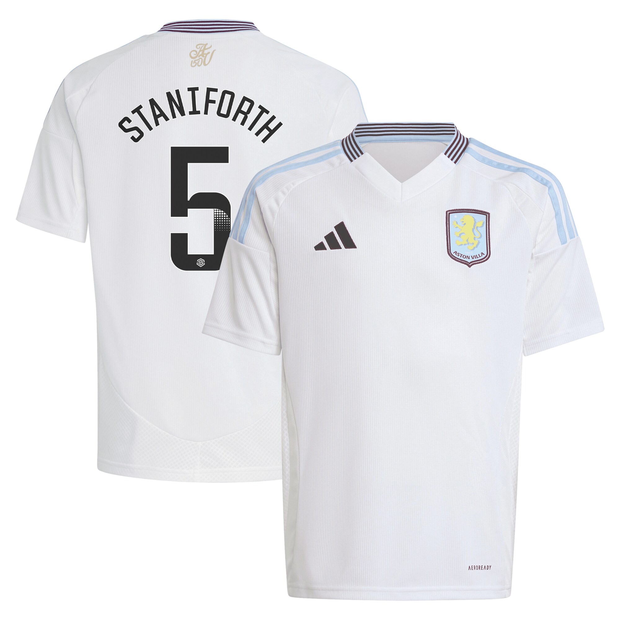 Explore the aston villa wsl adidas away shirt 2024-25 – kids with staniforth 5 printing Collection of Aston Villa jerseys. Authentic, high-quality football shirts for every supporter, available worldwide.