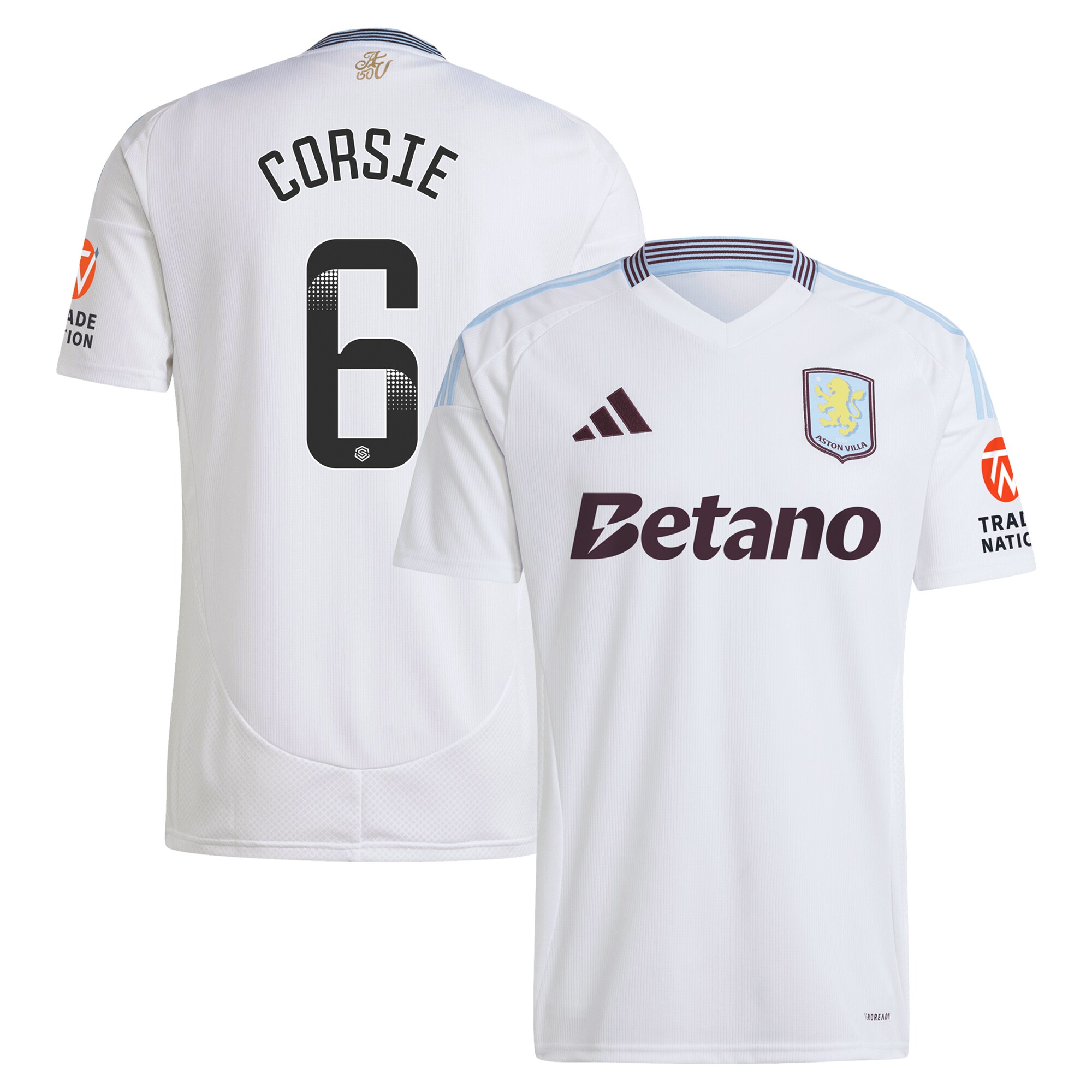 Explore the aston villa wsl adidas away shirt 2024-25 with corsie 6 printing Collection of Aston Villa jerseys. Authentic, high-quality football shirts for every supporter, available worldwide.