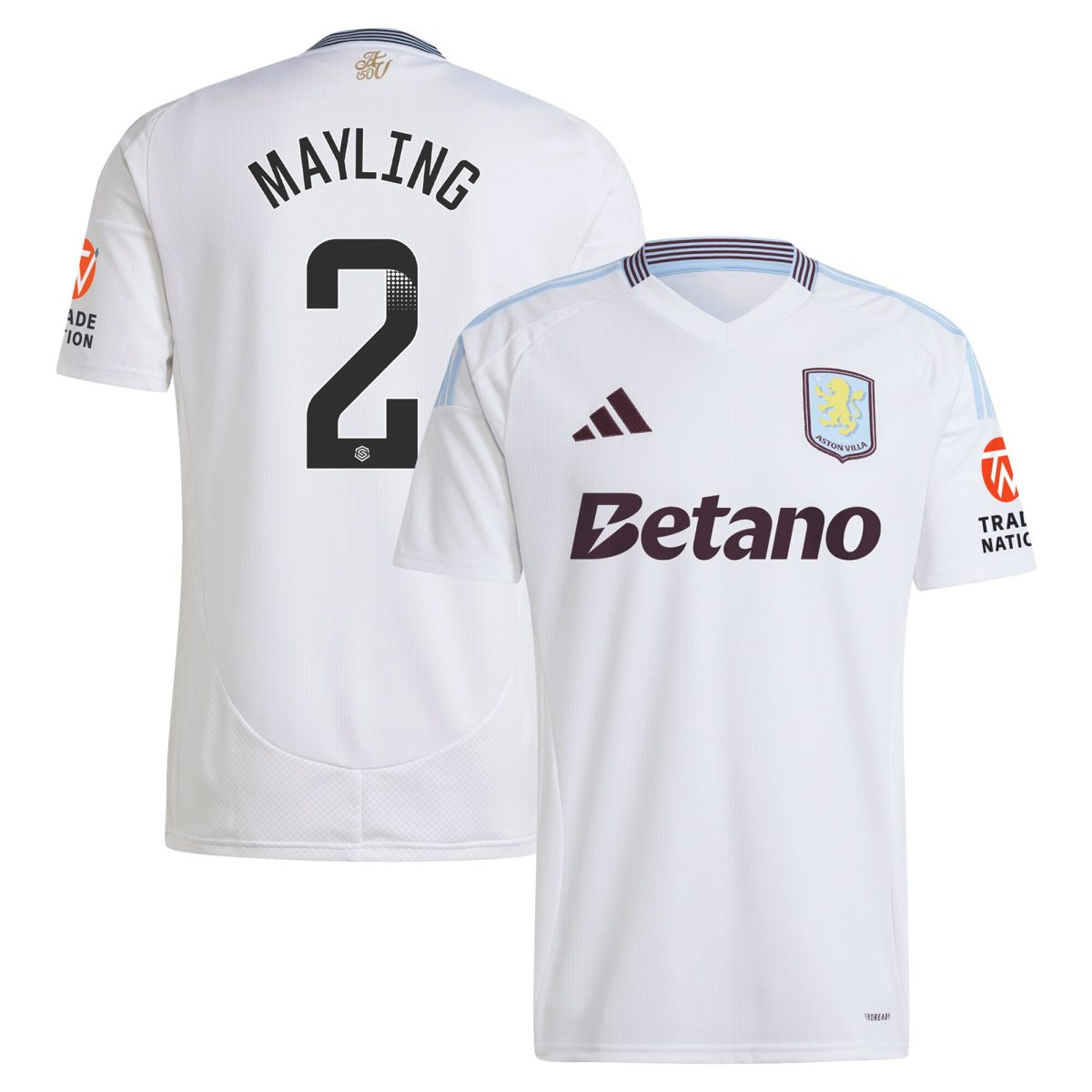 Explore the aston villa wsl adidas away shirt 2024-25 with mayling 2 printing Collection of Aston Villa jerseys. Authentic, high-quality football shirts for every supporter, available worldwide.
