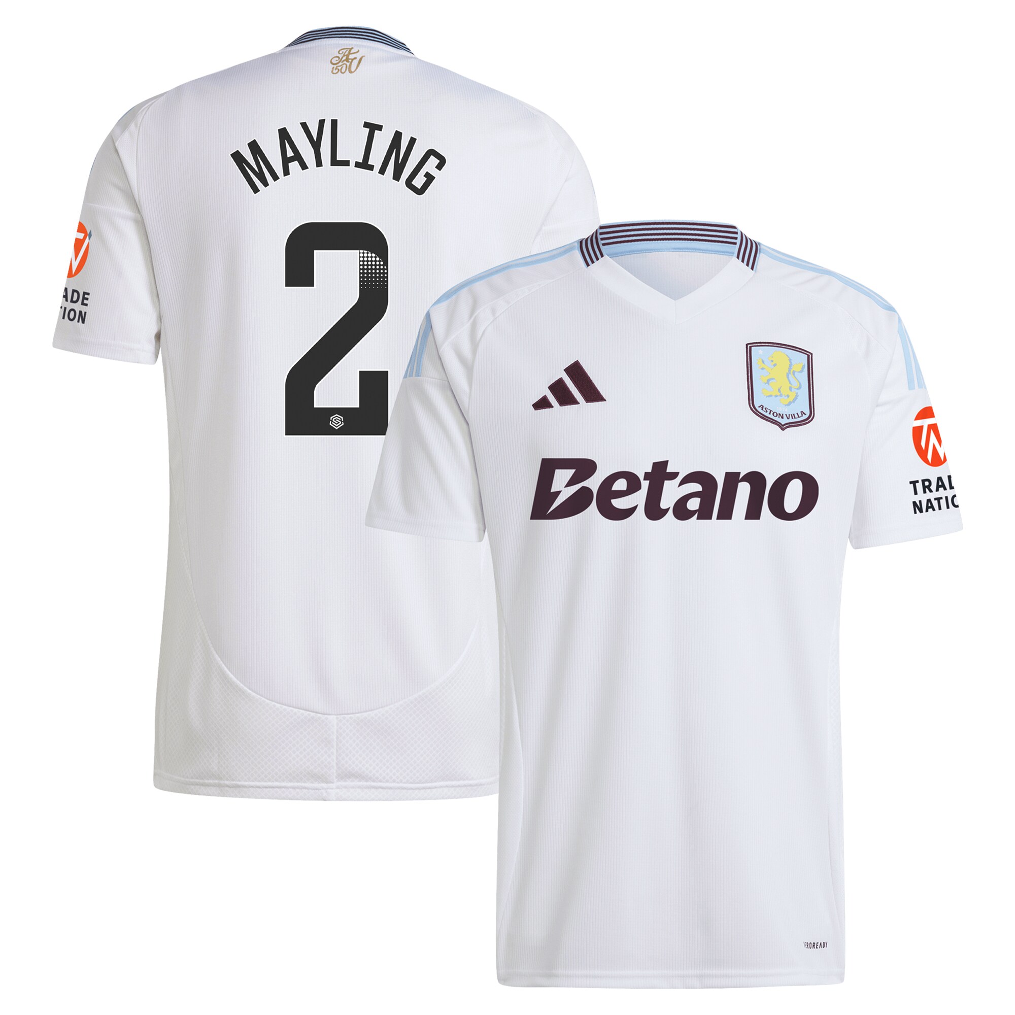Explore the aston villa wsl adidas away shirt 2024-25 with mayling 2 printing Collection of Aston Villa jerseys. Authentic, high-quality football shirts for every supporter, available worldwide.