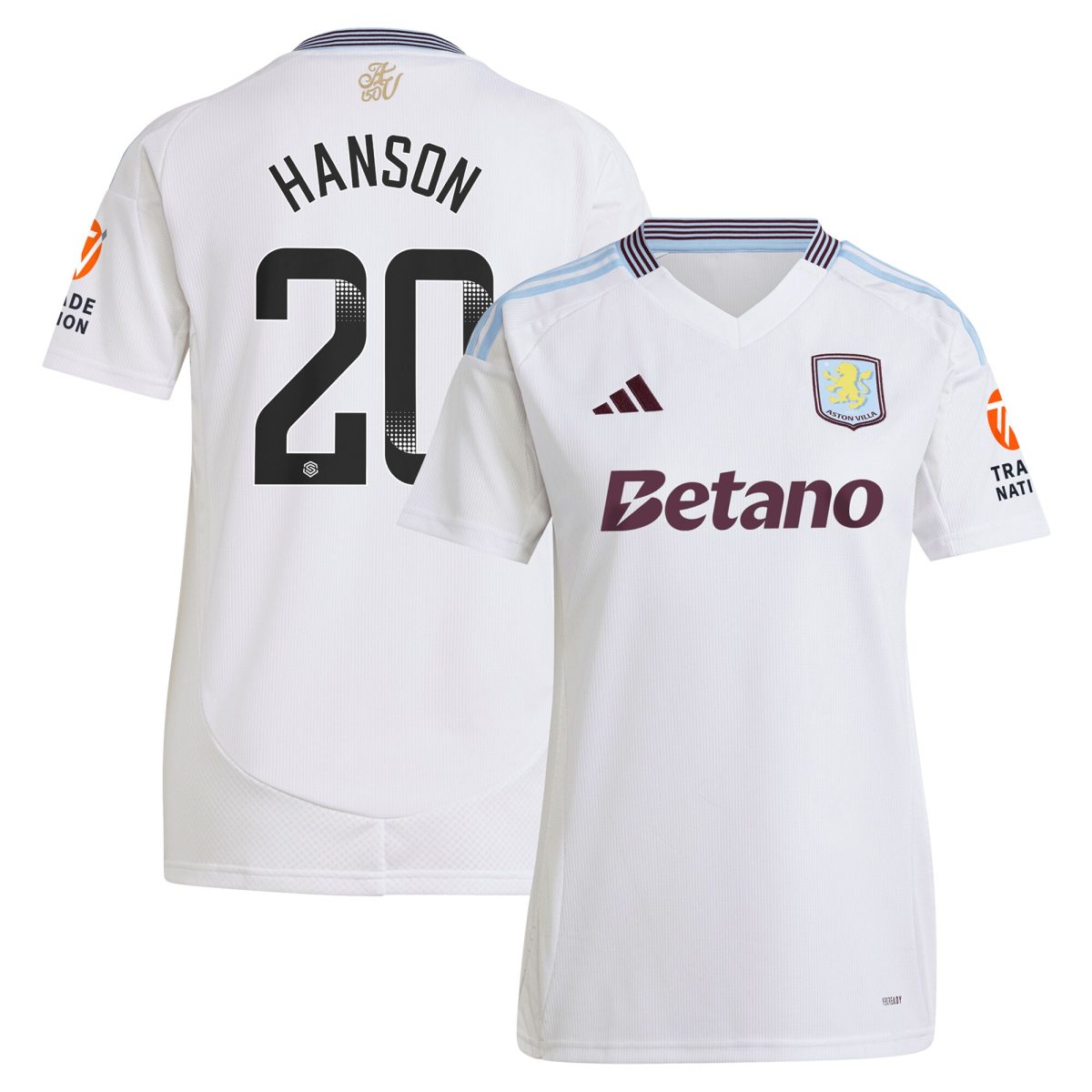 Explore the aston villa wsl adidas away shirt 2024-25 – womens with hanson 20 printing Collection of Aston Villa jerseys. Authentic, high-quality football shirts for every supporter, available worldwide.