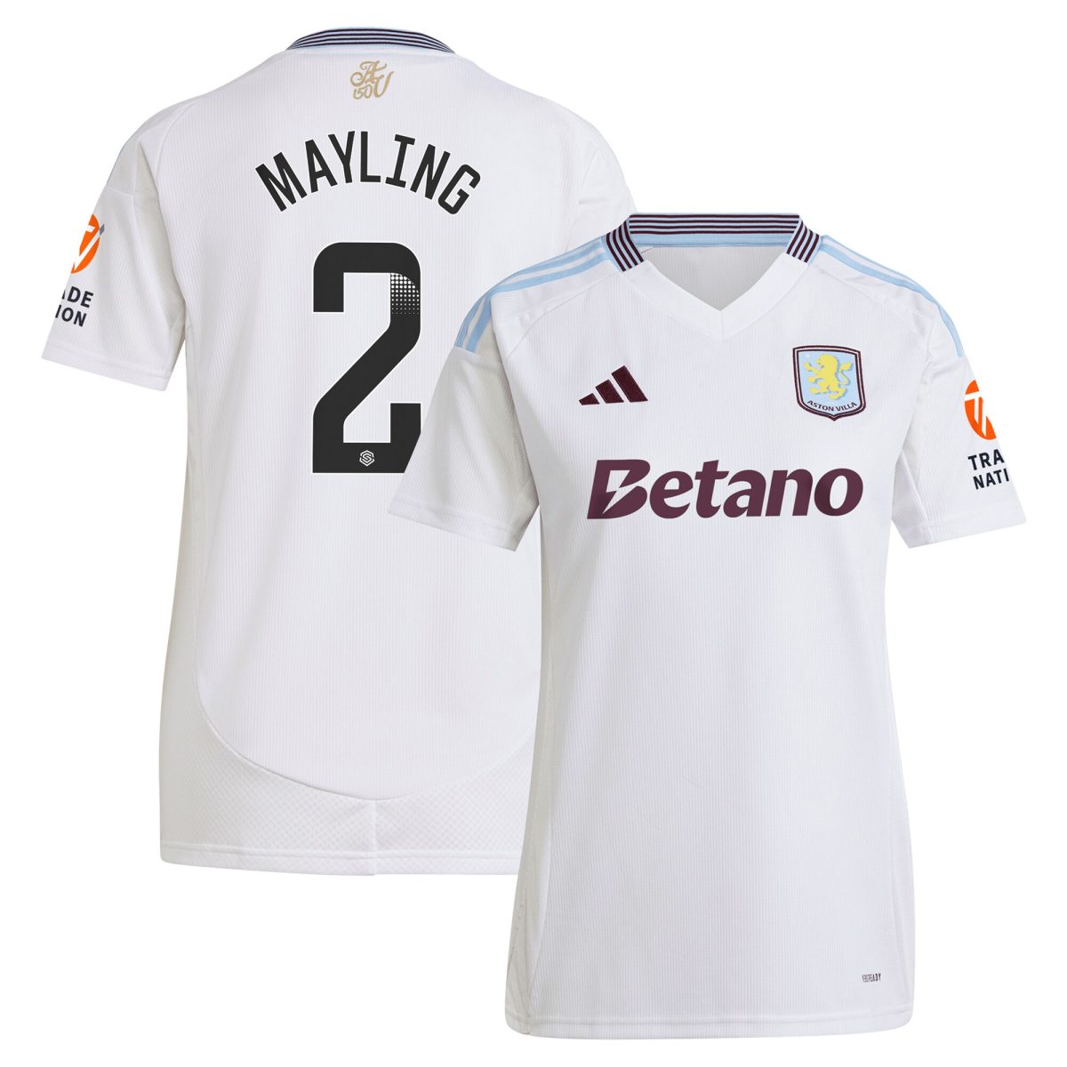Explore the aston villa wsl adidas away shirt 2024-25 – womens with mayling 2 printing Collection of Aston Villa jerseys. Authentic, high-quality football shirts for every supporter, available worldwide.