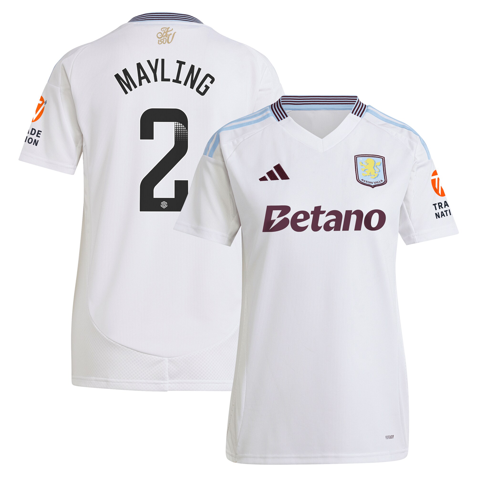 Explore the aston villa wsl adidas away shirt 2024-25 – womens with mayling 2 printing Collection of Aston Villa jerseys. Authentic, high-quality football shirts for every supporter, available worldwide.