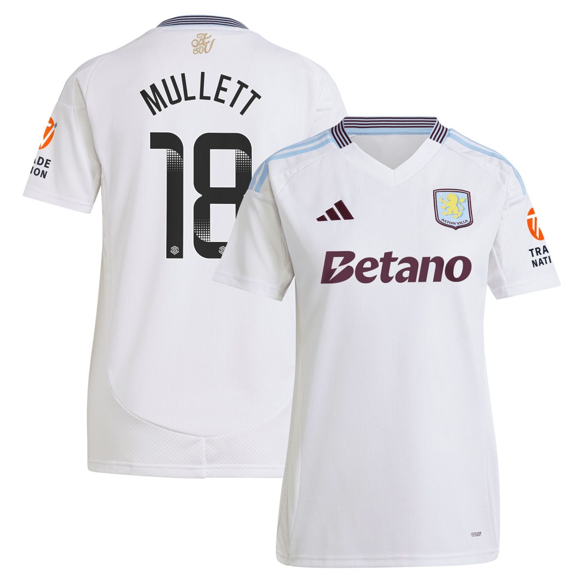 Explore the aston villa wsl adidas away shirt 2024-25 – womens with mullett 18 printing Collection of Aston Villa jerseys. Authentic, high-quality football shirts for every supporter, available worldwide.