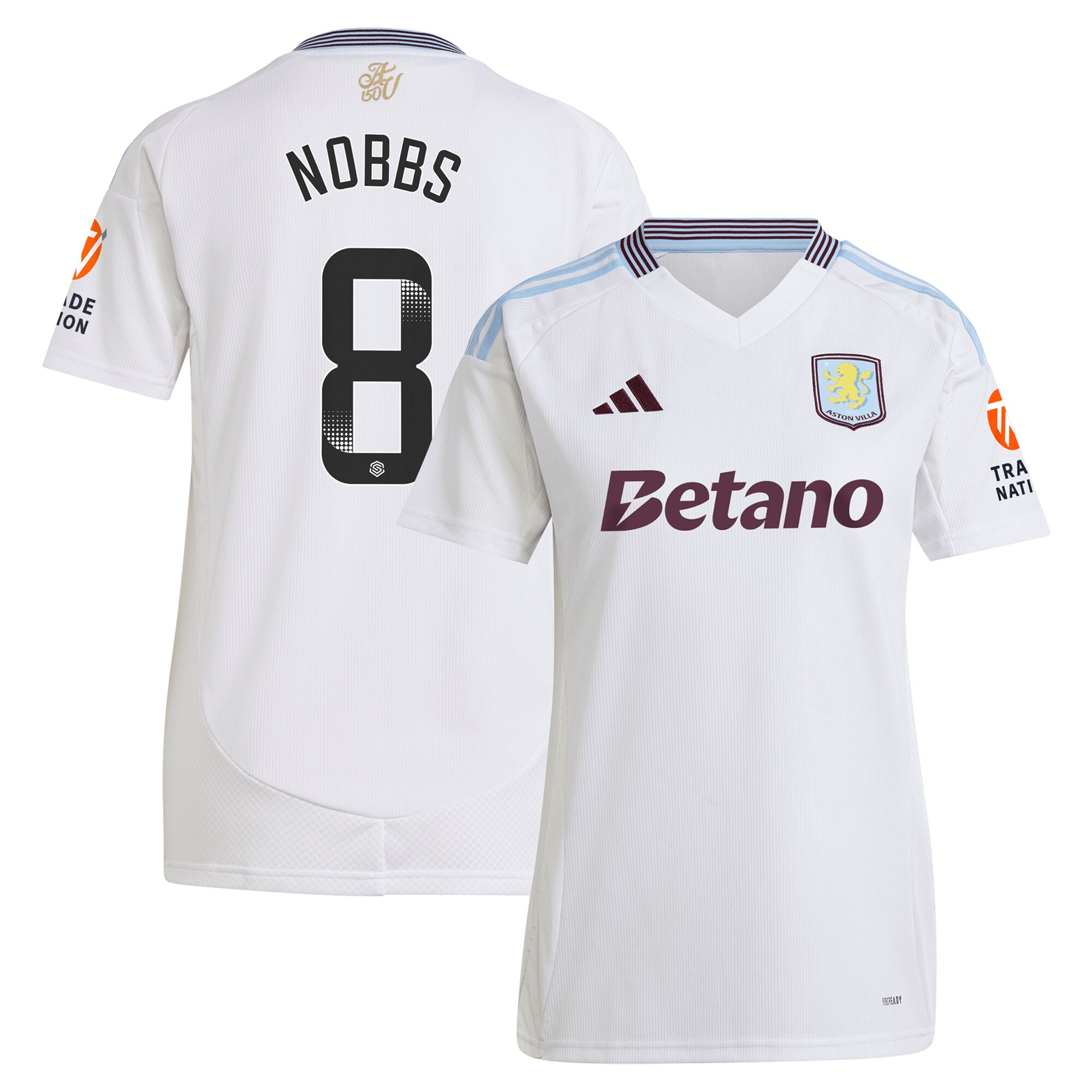 Explore the aston villa wsl adidas away shirt 2024-25 – womens with nobbs 8 printing Collection of Aston Villa jerseys. Authentic, high-quality football shirts for every supporter, available worldwide.