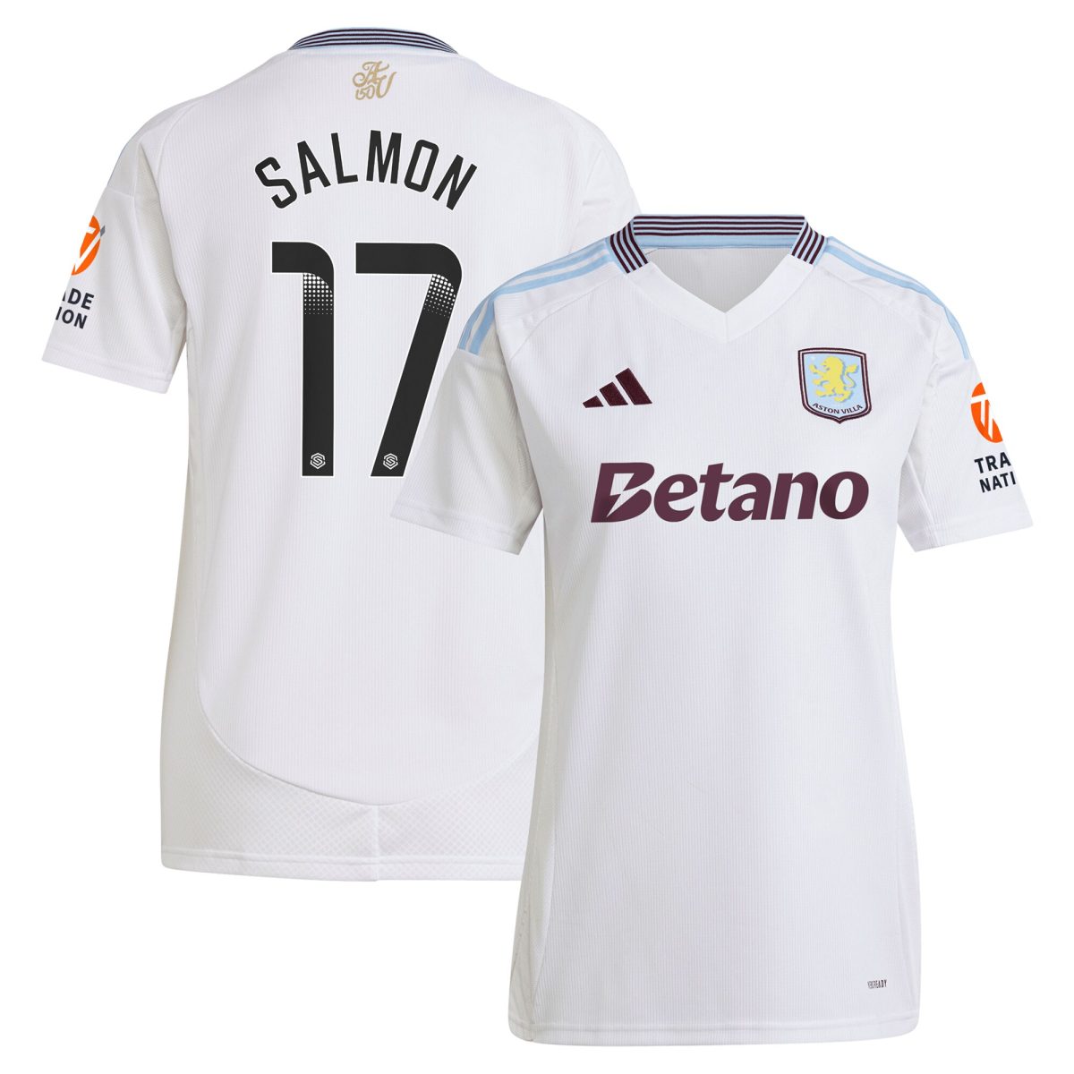 Explore the aston villa wsl adidas away shirt 2024-25 – womens with salmon 17 printing Collection of Aston Villa jerseys. Authentic, high-quality football shirts for every supporter, available worldwide.