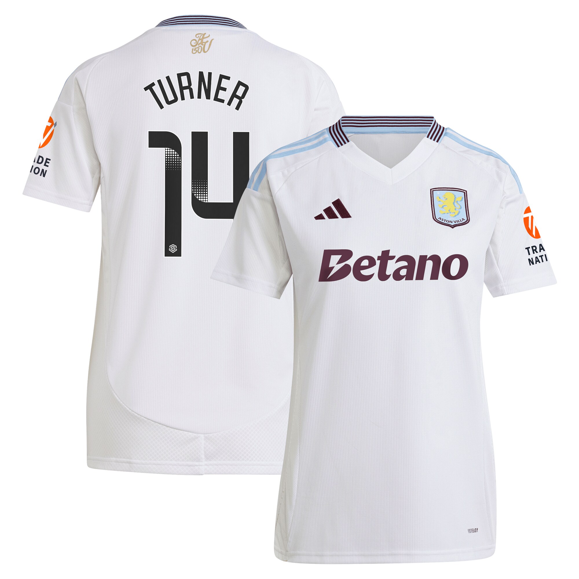 Explore the aston villa wsl adidas away shirt 2024-25 – womens with turner 14 printing Collection of Aston Villa jerseys. Authentic, high-quality football shirts for every supporter, available worldwide.
