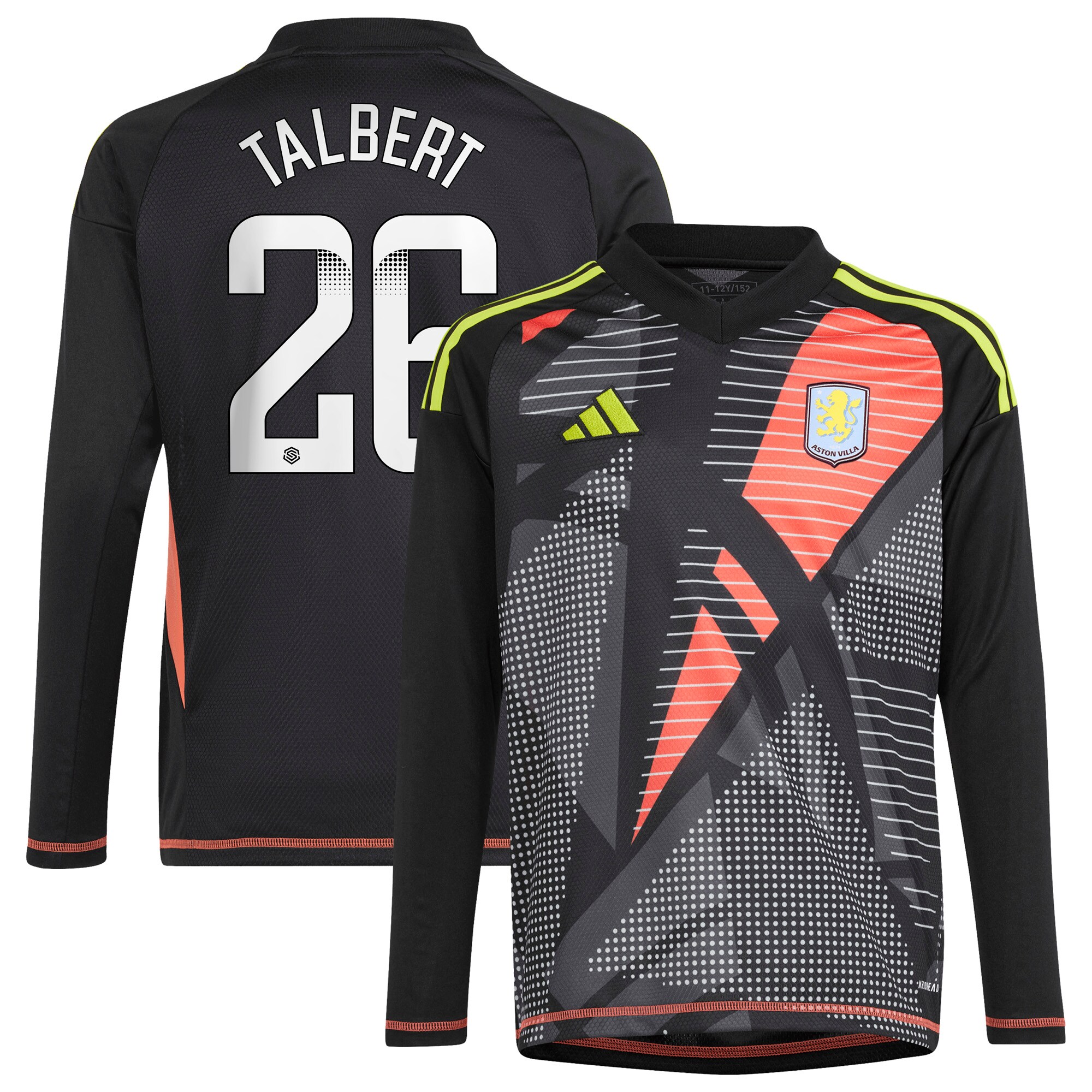 Explore the aston villa wsl adidas goalkeeper shirt 2024-25 – long sleeve – kids with talbert 26 printing Collection of Aston Villa jerseys. Authentic, high-quality football shirts for every supporter, available worldwide.