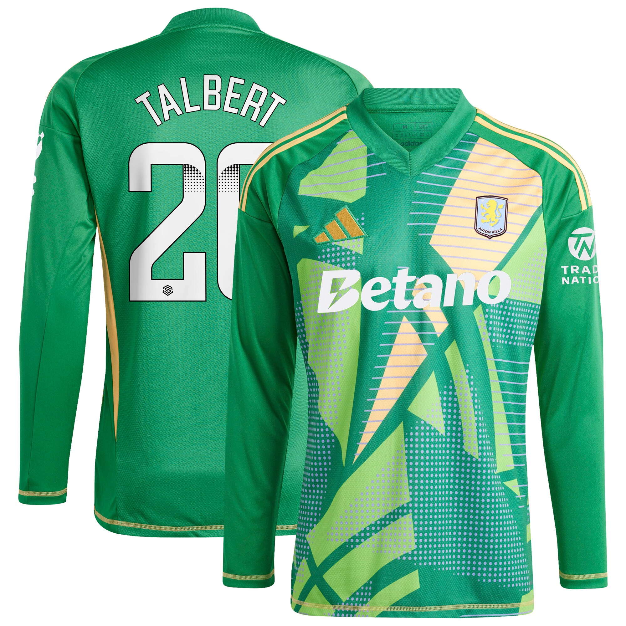 Explore the aston villa wsl adidas goalkeeper shirt 2024-25 – long sleeve with talbert 26 printing 202849399 Collection of Aston Villa jerseys. Authentic, high-quality football shirts for every supporter, available worldwide.