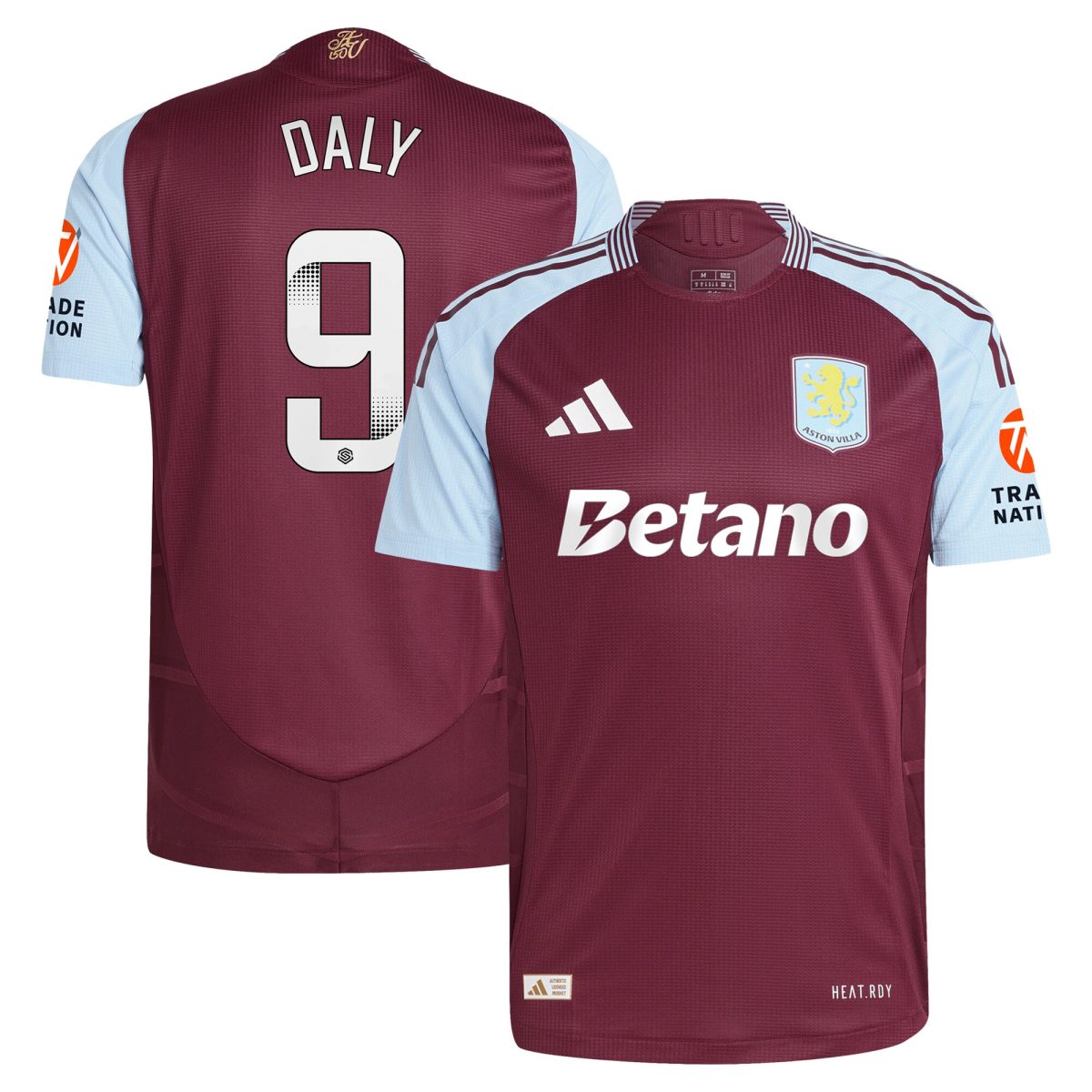 Explore the aston villa wsl adidas home authentic shirt 2024-25 with daly 9 printing Collection of Aston Villa jerseys. Authentic, high-quality football shirts for every supporter, available worldwide.