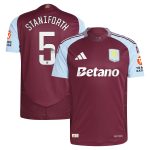 Explore the aston villa wsl adidas home authentic shirt 2024-25 with staniforth 5 printing Collection of Aston Villa jerseys. Authentic, high-quality football shirts for every supporter, available worldwide.