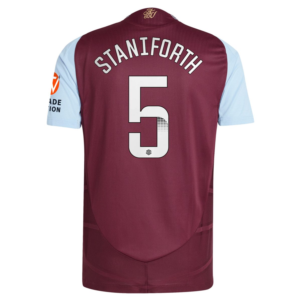 Explore the aston villa wsl adidas home authentic shirt 2024-25 with staniforth 5 printing Collection of Aston Villa jerseys. Authentic, high-quality football shirts for every supporter, available worldwide.