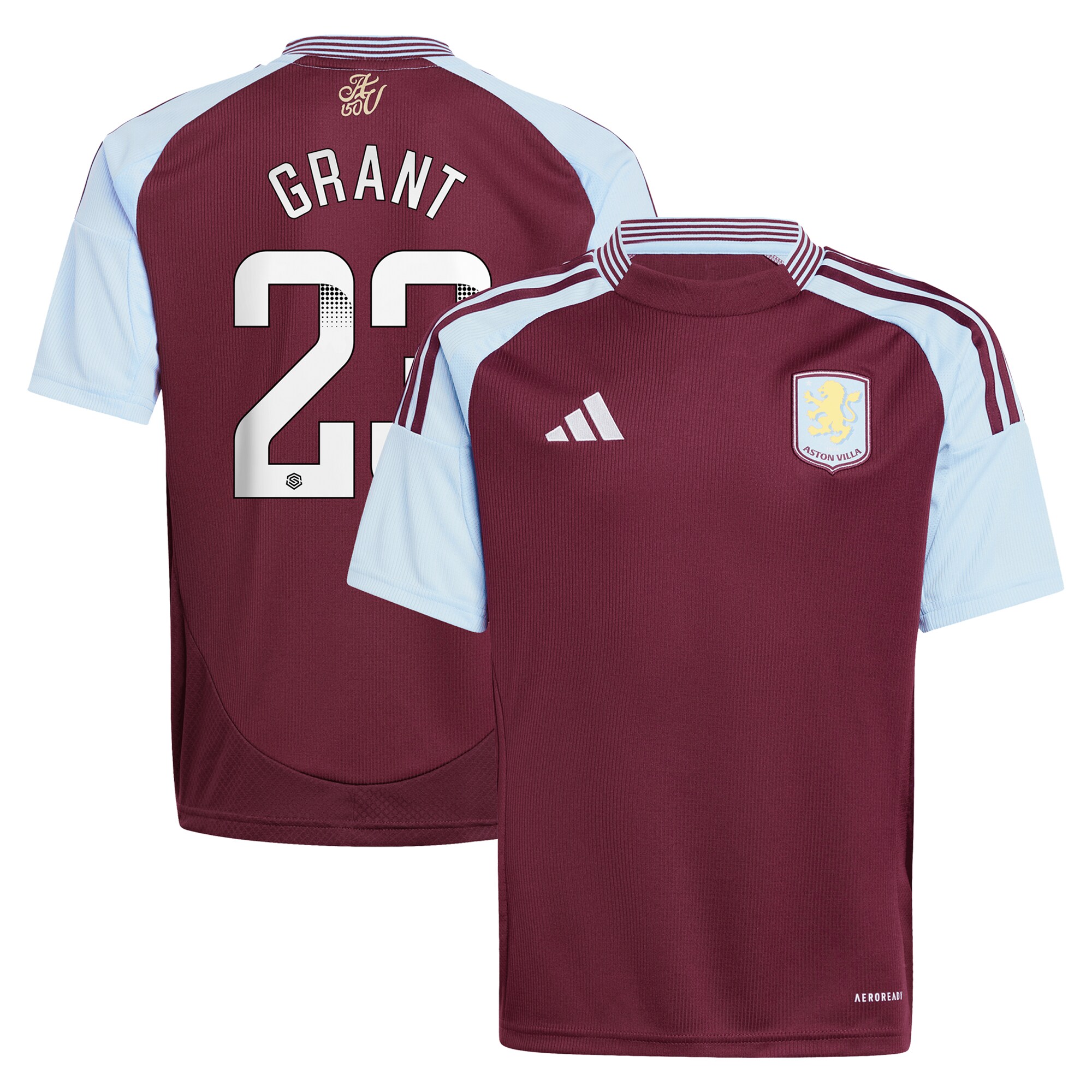 Explore the aston villa wsl adidas home shirt 2024-25 – kids with grant 23 printing Collection of Aston Villa jerseys. Authentic, high-quality football shirts for every supporter, available worldwide.