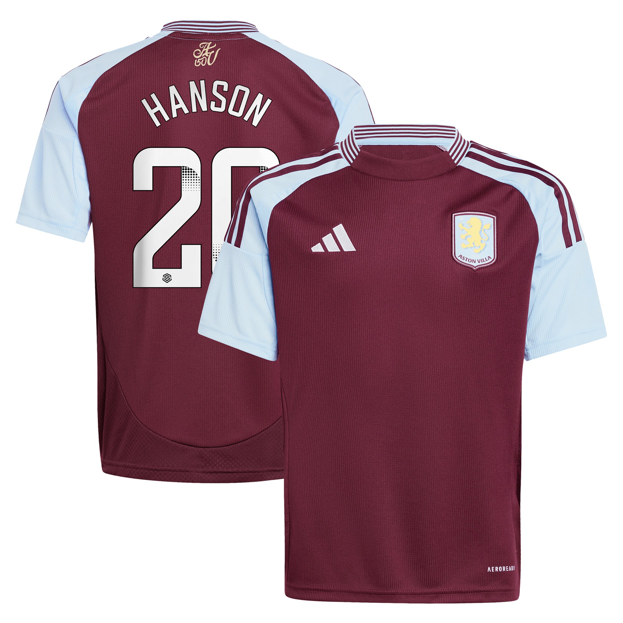 Explore the aston villa wsl adidas home shirt 2024-25 – kids with hanson 20 printing Collection of Aston Villa jerseys. Authentic, high-quality football shirts for every supporter, available worldwide.
