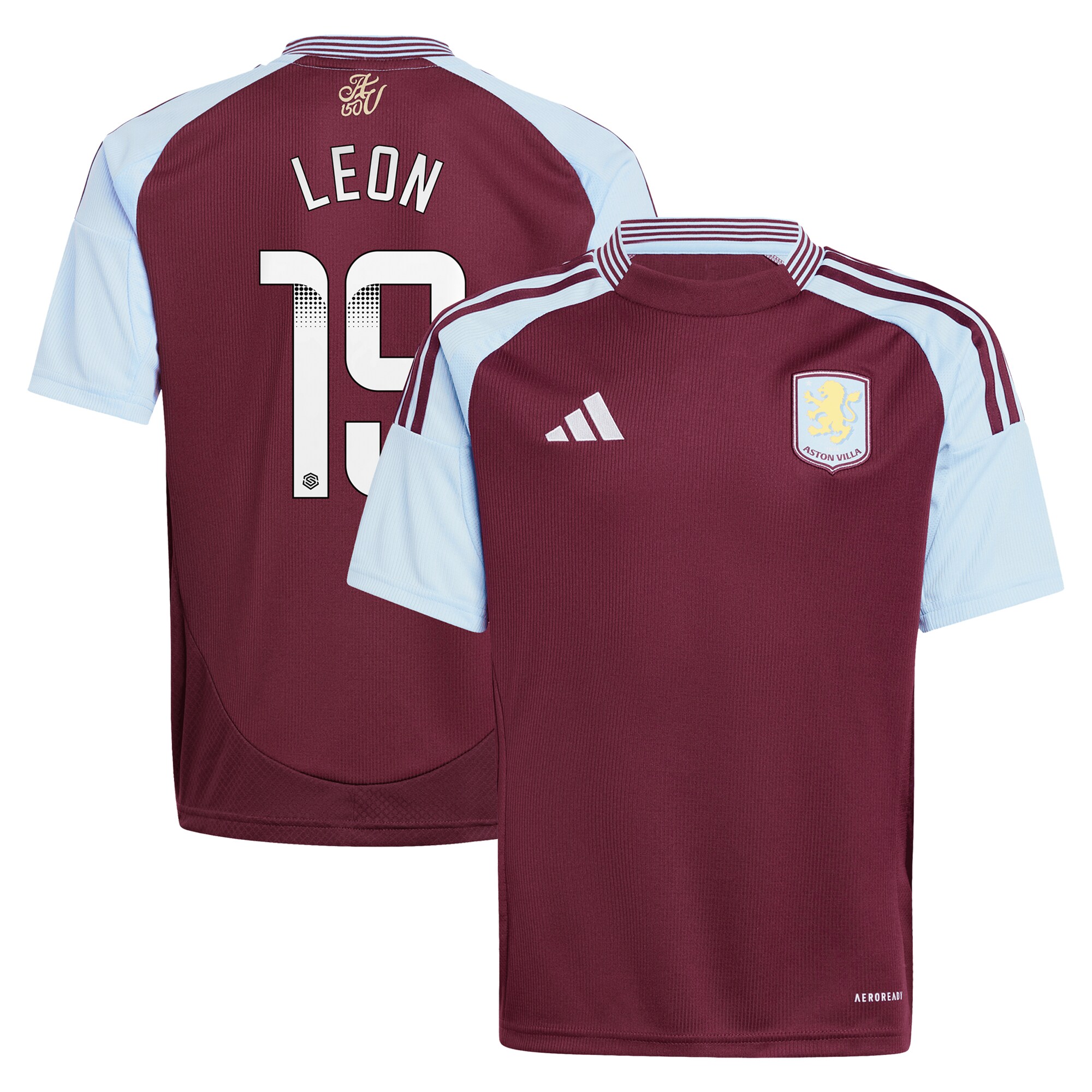 Explore the aston villa wsl adidas home shirt 2024-25 – kids with leon 19 printing Collection of Aston Villa jerseys. Authentic, high-quality football shirts for every supporter, available worldwide.