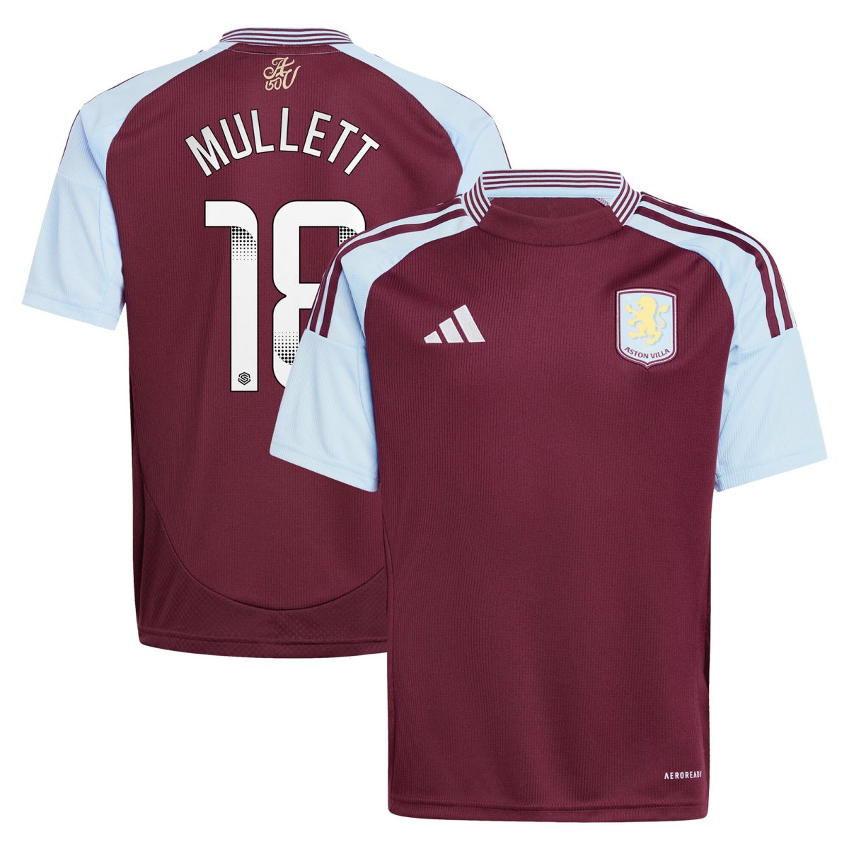 Explore the aston villa wsl adidas home shirt 2024-25 – kids with mullett 18 printing Collection of Aston Villa jerseys. Authentic, high-quality football shirts for every supporter, available worldwide.