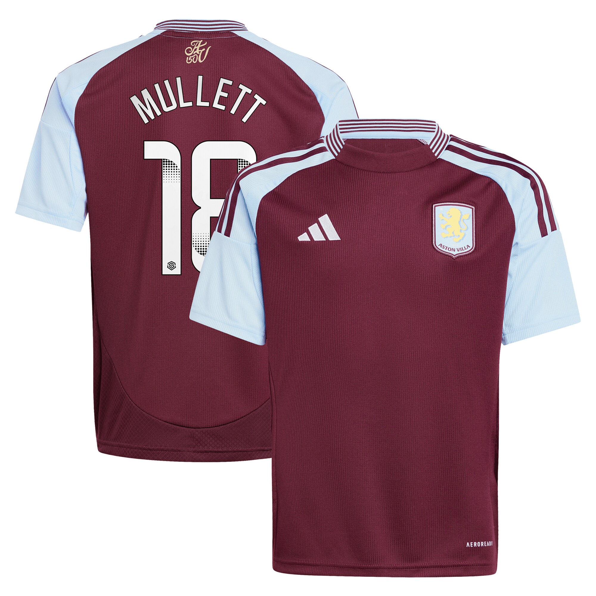 Explore the aston villa wsl adidas home shirt 2024-25 – kids with mullett 18 printing Collection of Aston Villa jerseys. Authentic, high-quality football shirts for every supporter, available worldwide.