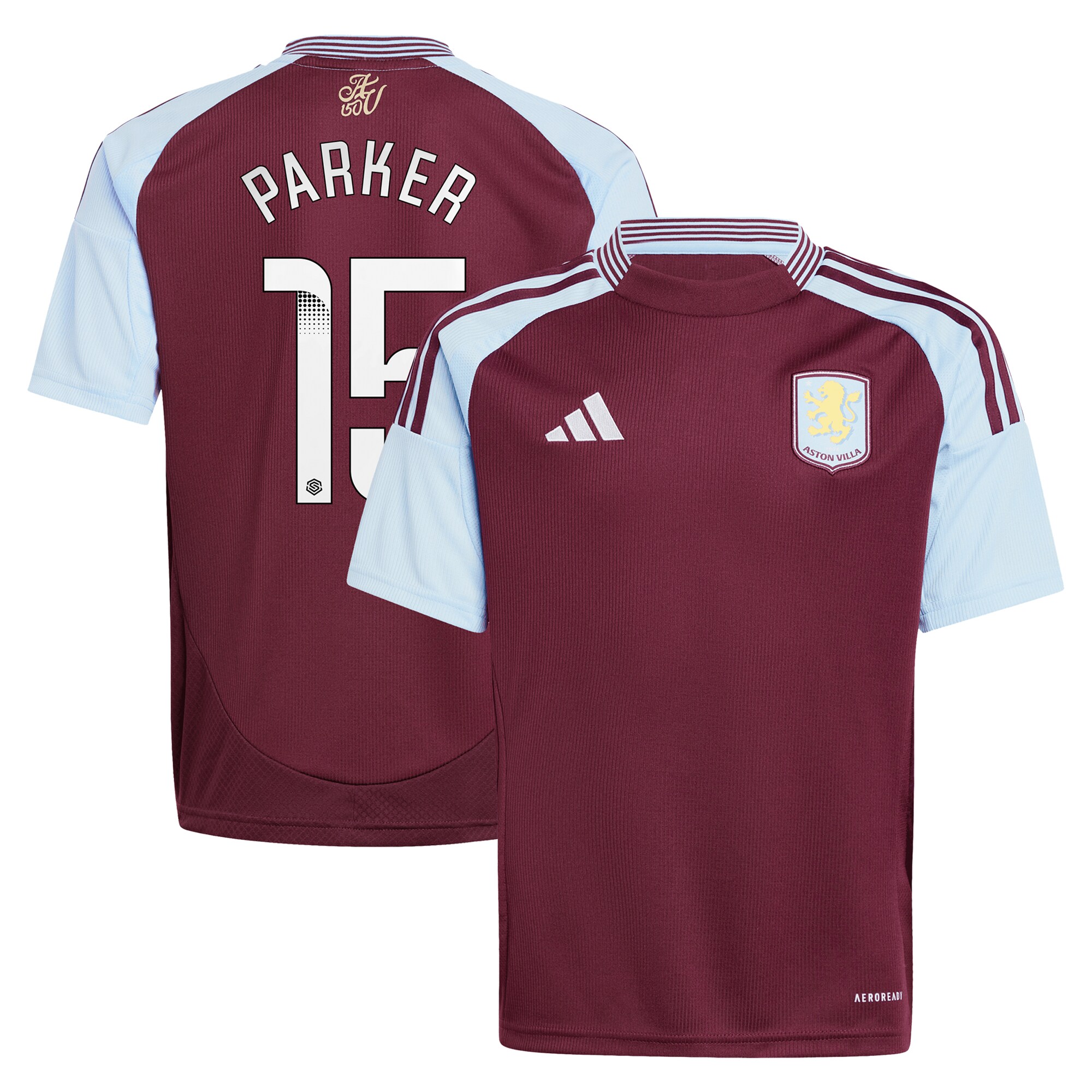 Explore the aston villa wsl adidas home shirt 2024-25 – kids with parker 15 printing Collection of Aston Villa jerseys. Authentic, high-quality football shirts for every supporter, available worldwide.