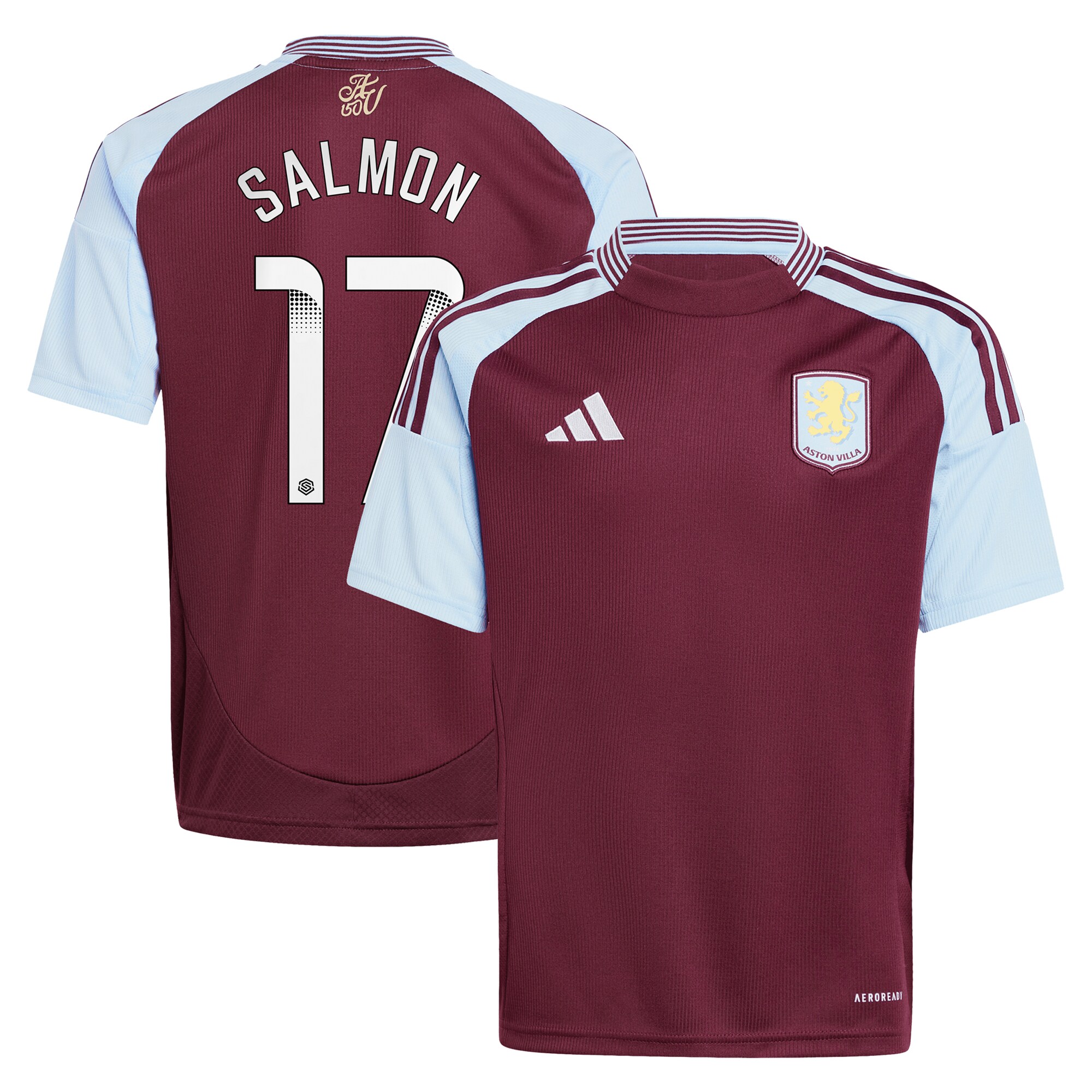 Explore the aston villa wsl adidas home shirt 2024-25 – kids with salmon 17 printing Collection of Aston Villa jerseys. Authentic, high-quality football shirts for every supporter, available worldwide.