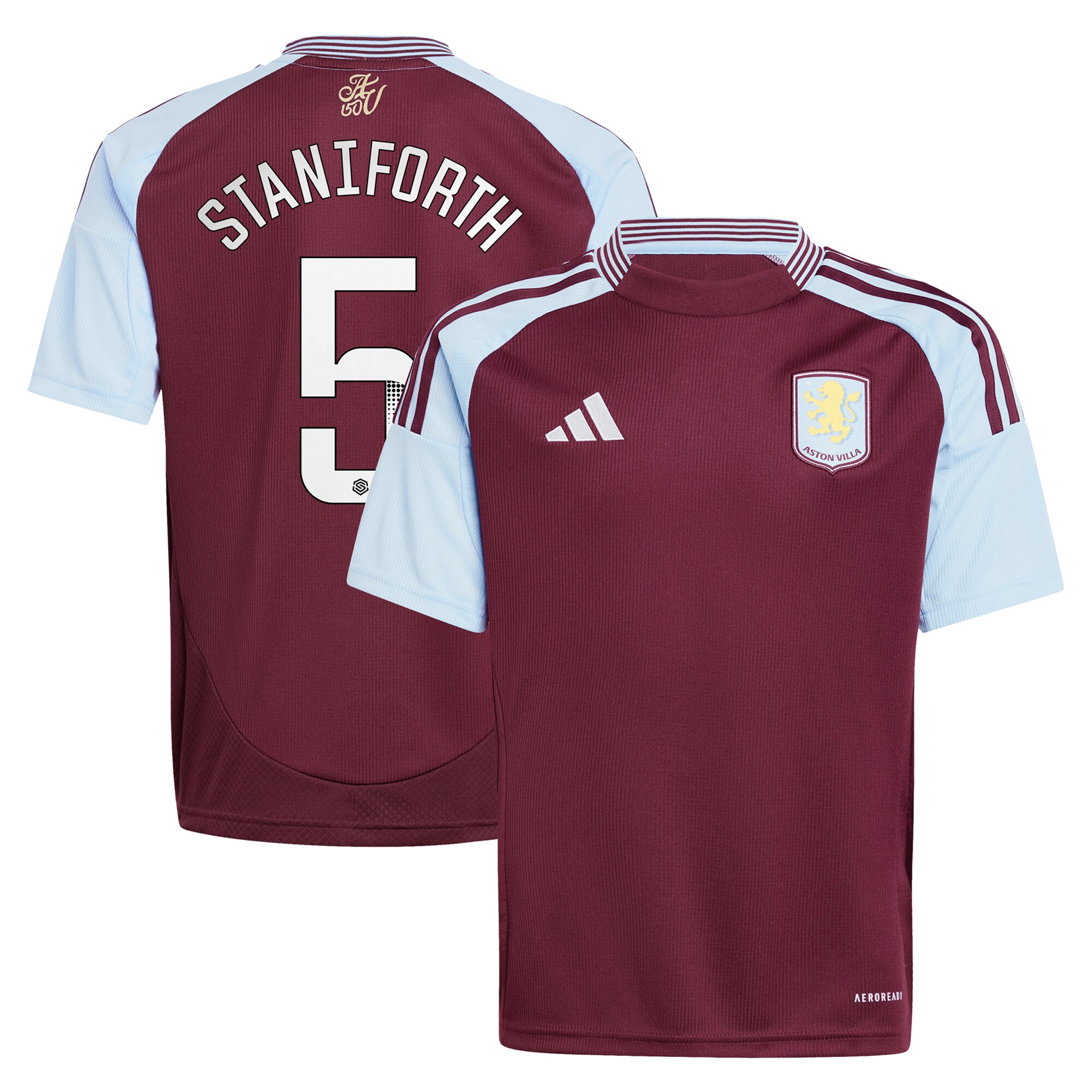 Explore the aston villa wsl adidas home shirt 2024-25 – kids with staniforth 5 printing Collection of Aston Villa jerseys. Authentic, high-quality football shirts for every supporter, available worldwide.