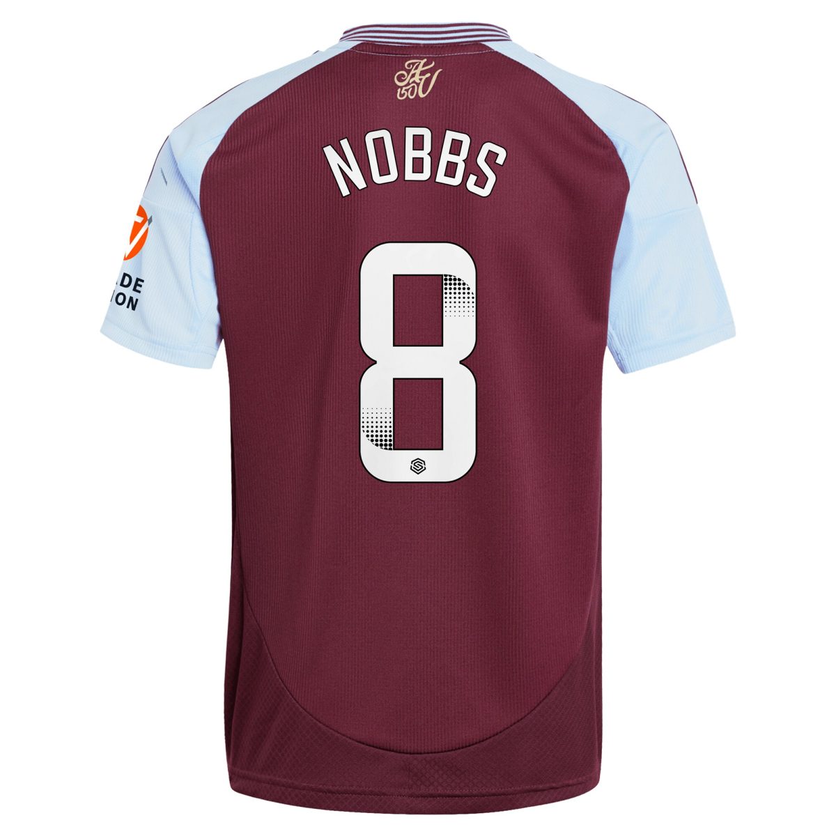 Explore the aston villa wsl adidas home shirt 2024-25 with nobbs 8 printing Collection of Aston Villa jerseys. Authentic, high-quality football shirts for every supporter, available worldwide.