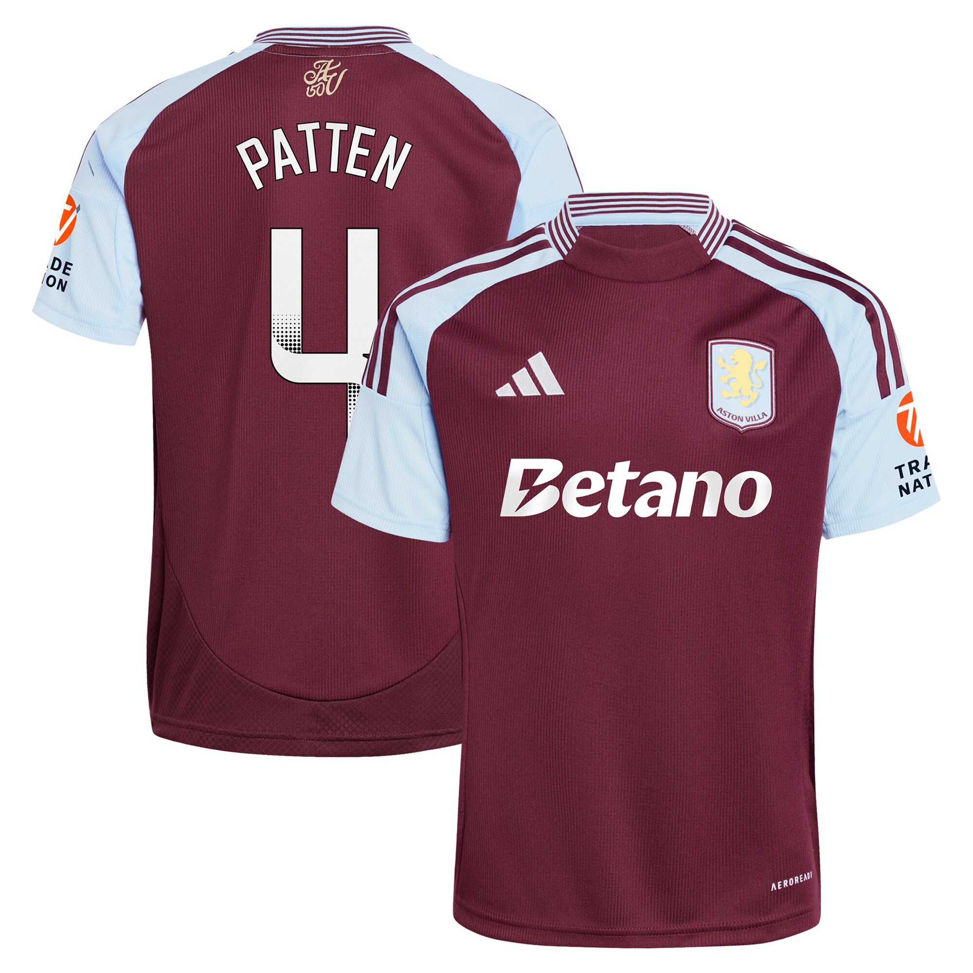 Explore the aston villa wsl adidas home shirt 2024-25 with patten 4 printing Collection of Aston Villa jerseys. Authentic, high-quality football shirts for every supporter, available worldwide.